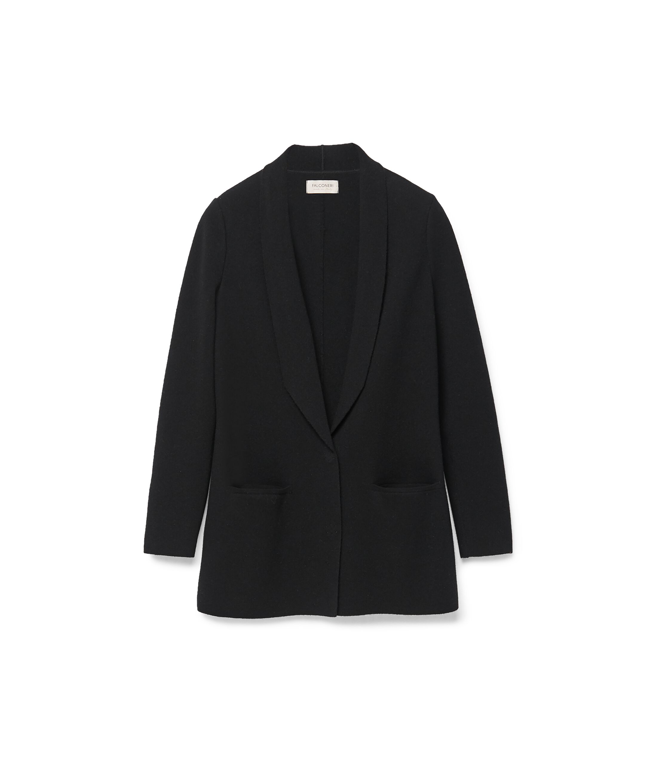 Giacca Jersey Cashmere Rever Piatto