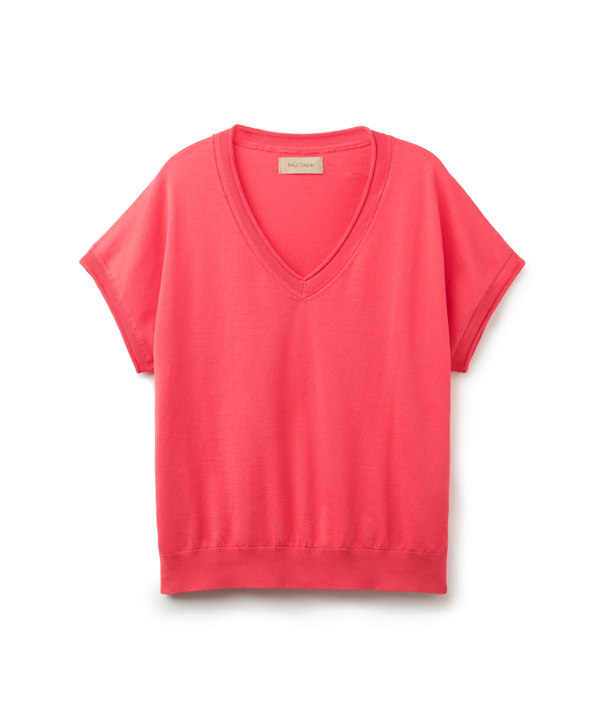 Maglia con Scollo V a Maniche Corte