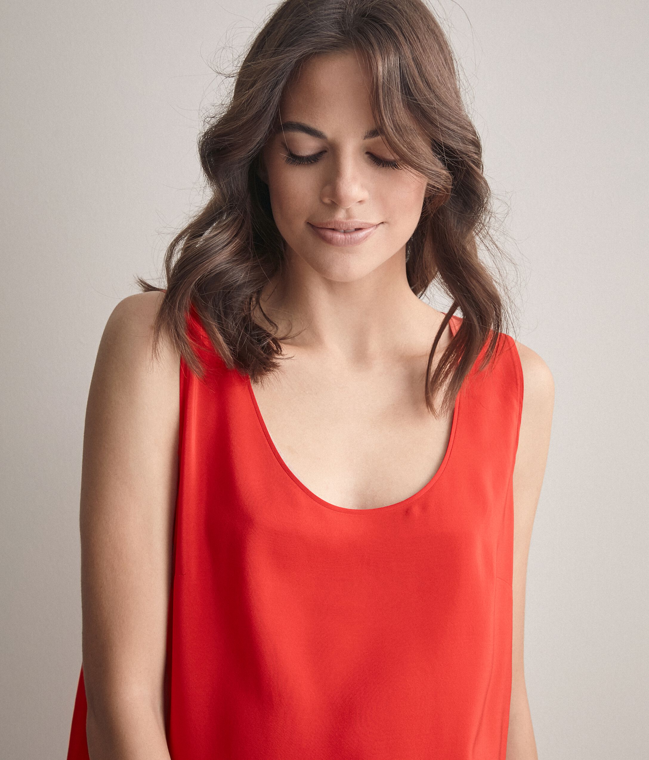 Wide-Neck Silk Camisole