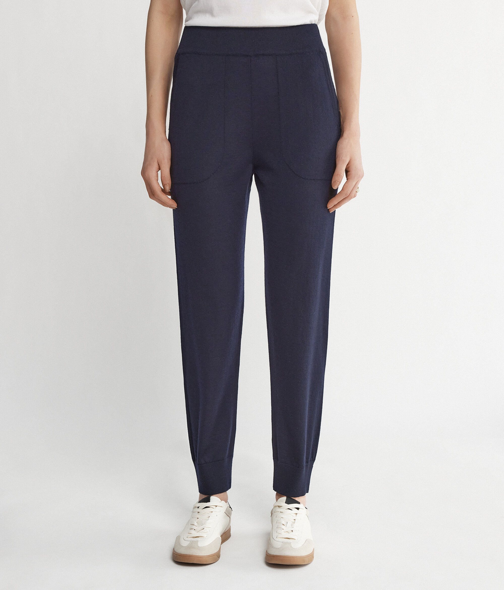 Ultrafine Cashmere Trousers with Cuffed Ankles