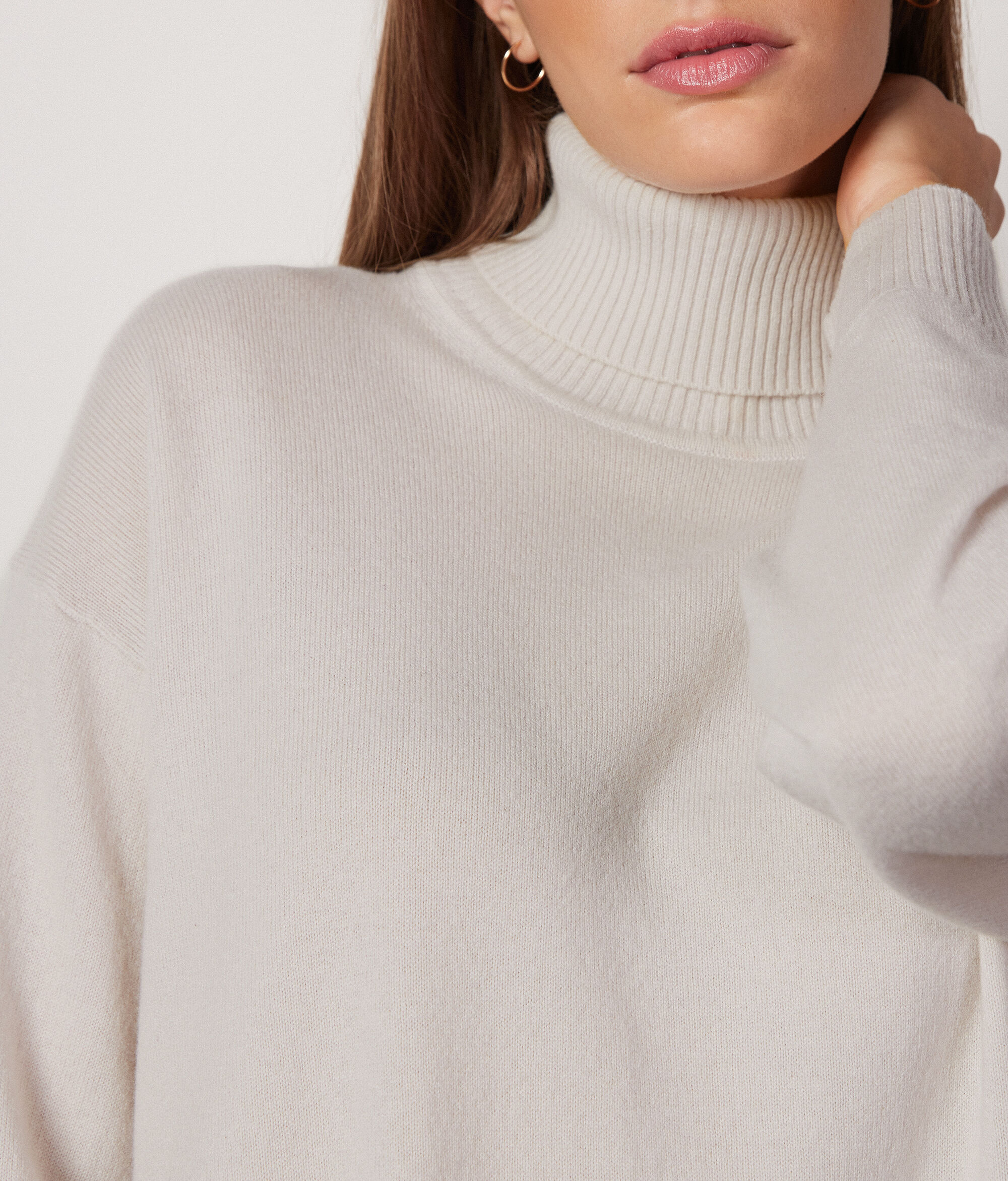 Ultrasoft Cashmere Turtleneck with Slits