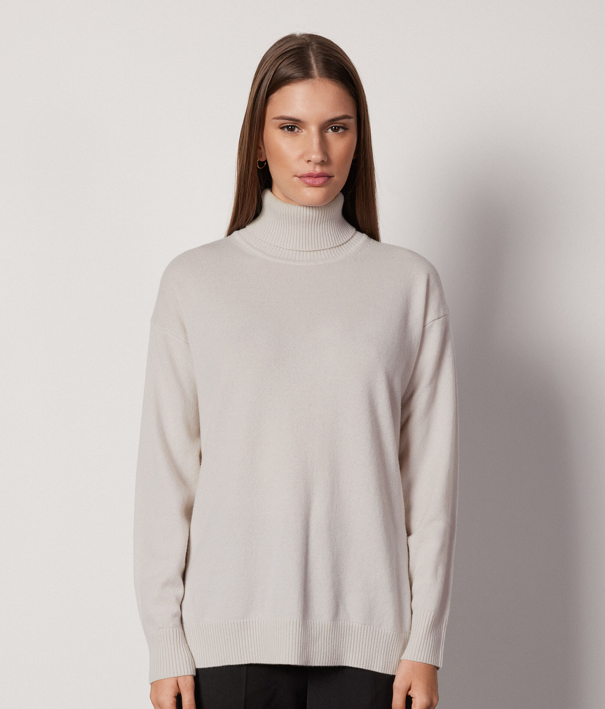 Ultrasoft Cashmere Turtleneck with Slits