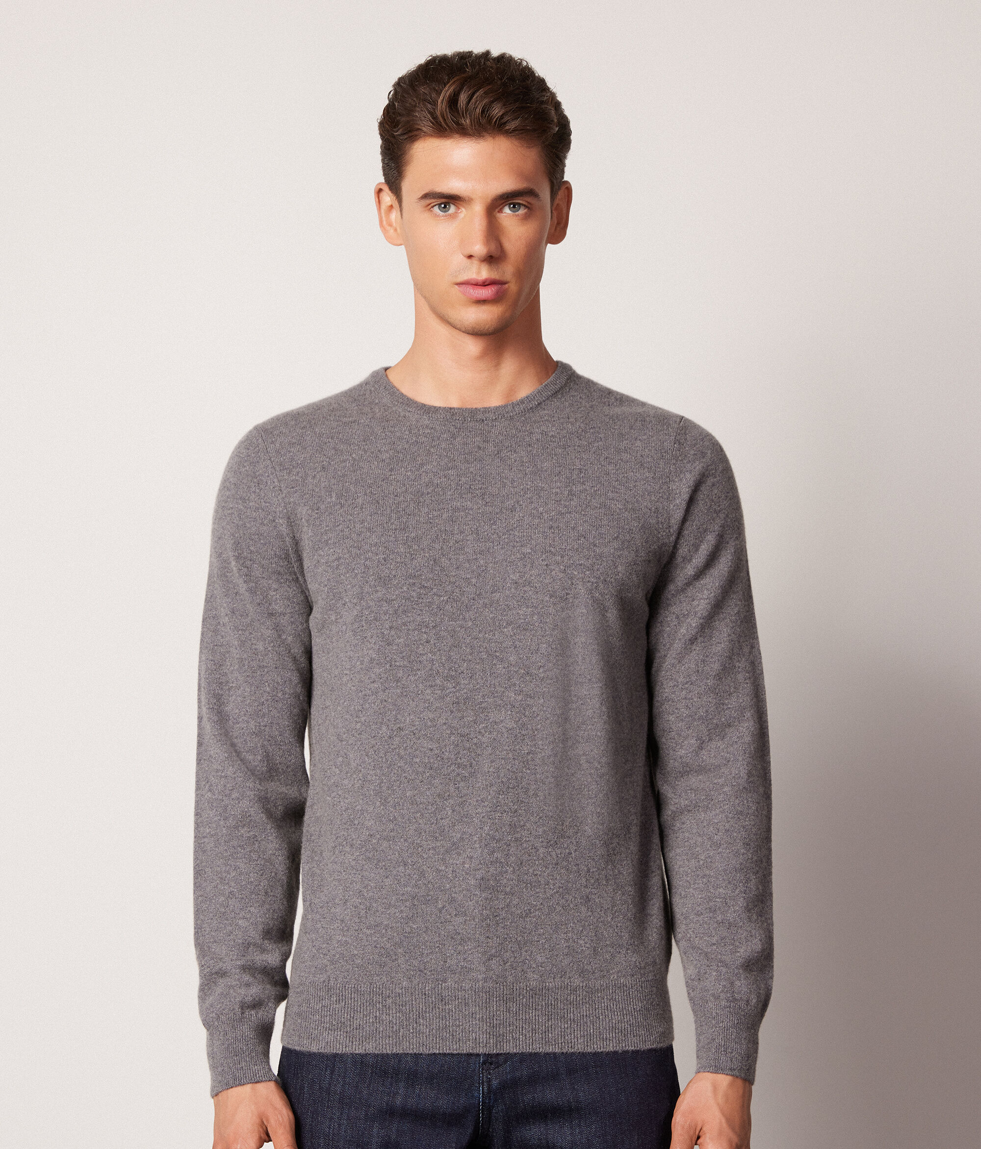 Jersey con cuello redondo de cashmere ultrasoft