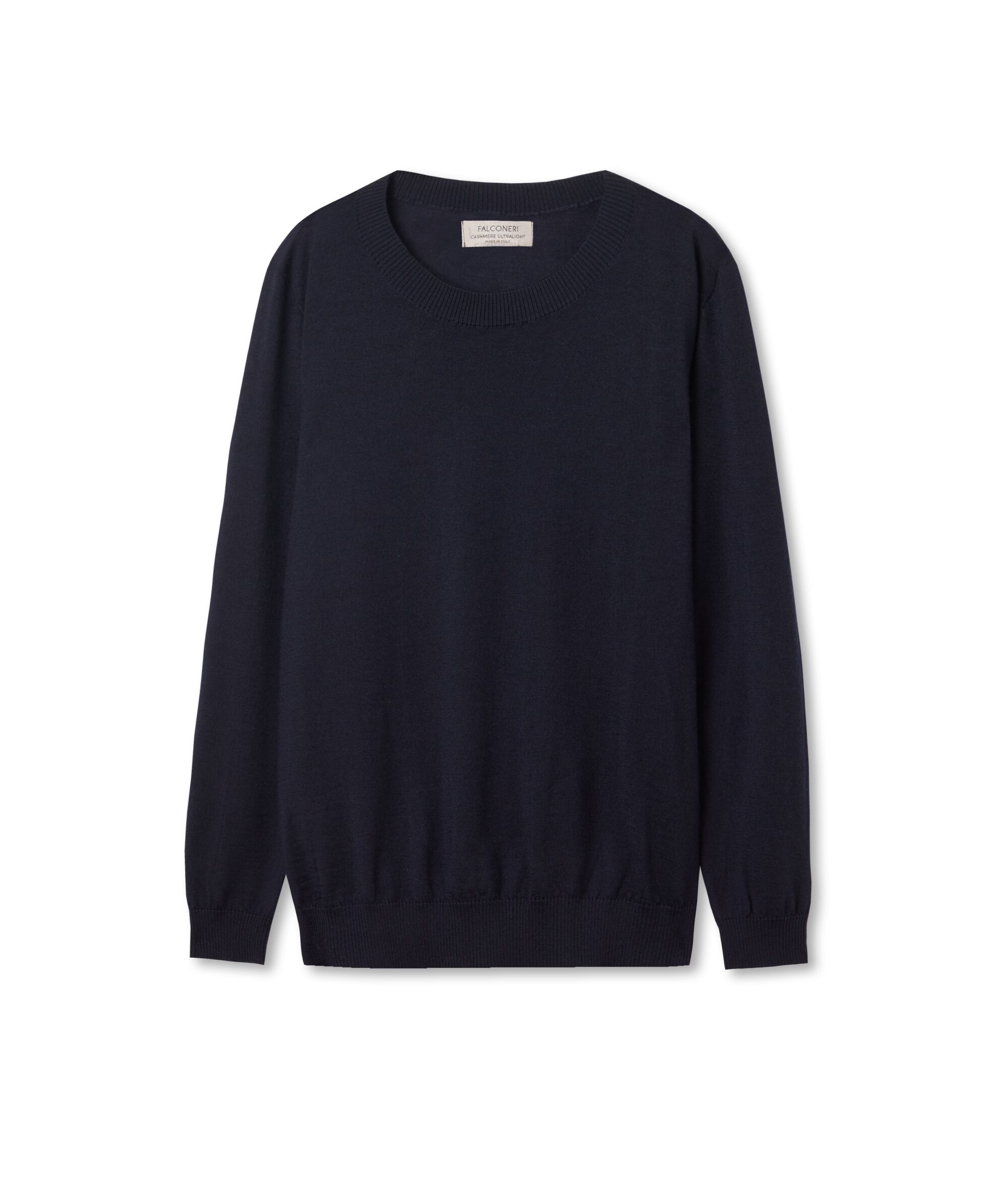 Rundhalspullover aus Kaschmir Ultrafine Colore Marineblau