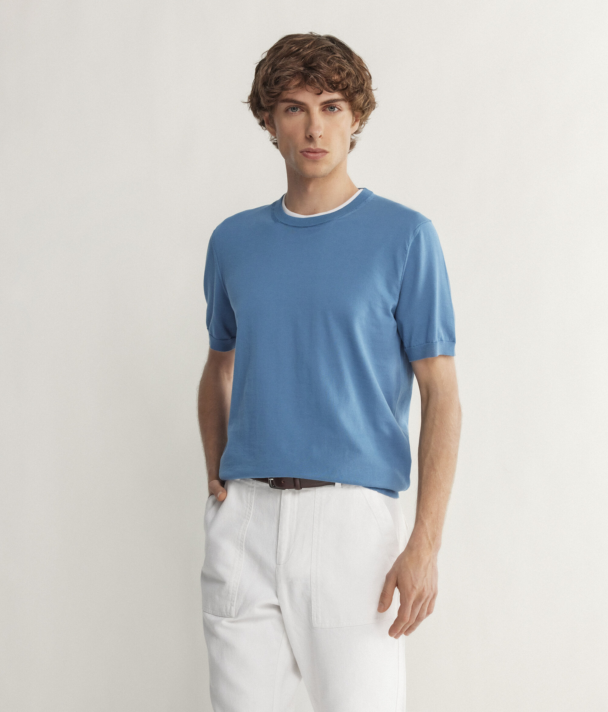 Fresh Cotton Short-Sleeved Round-Neck T-Shirt