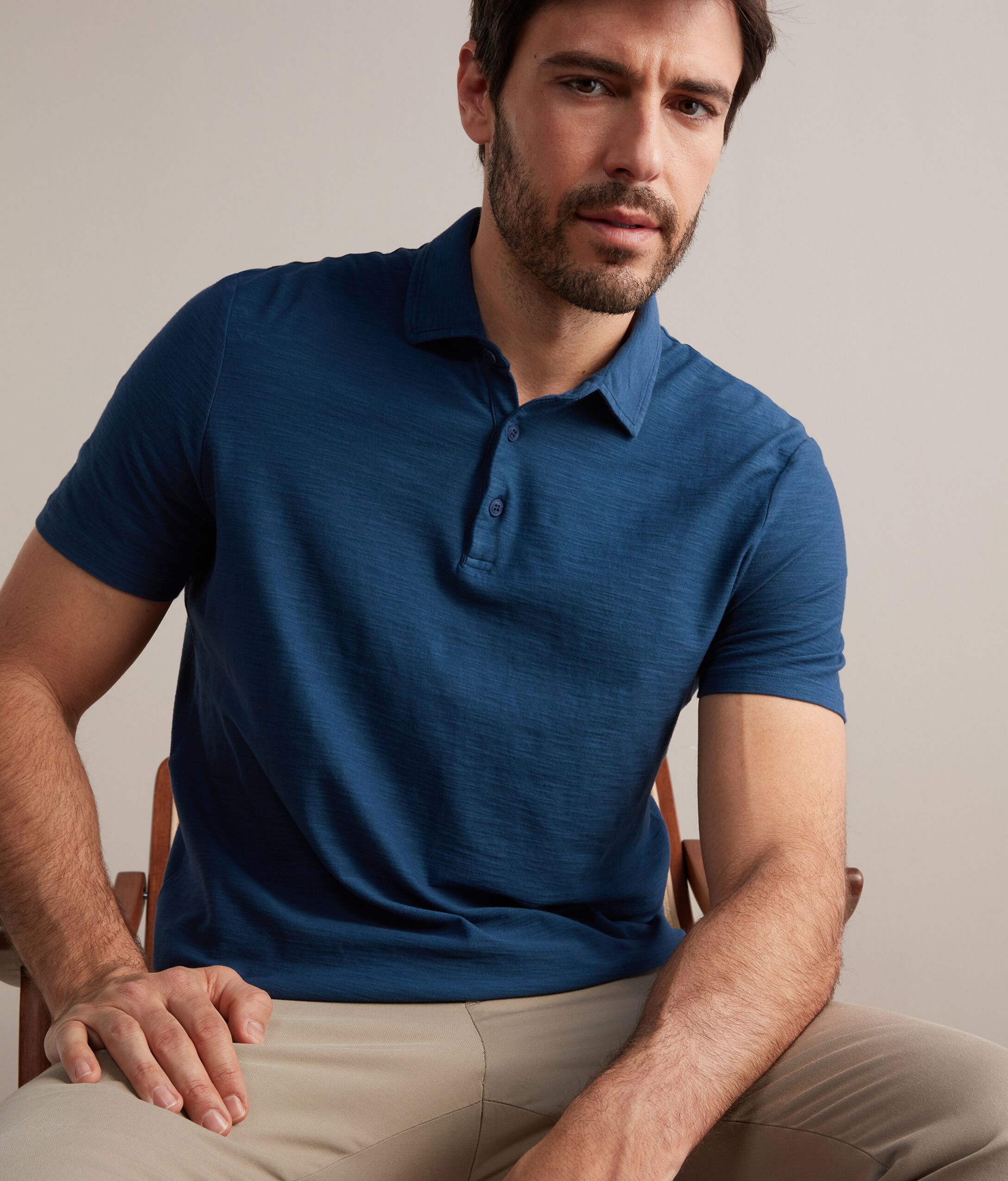 Polo en coton torsadé