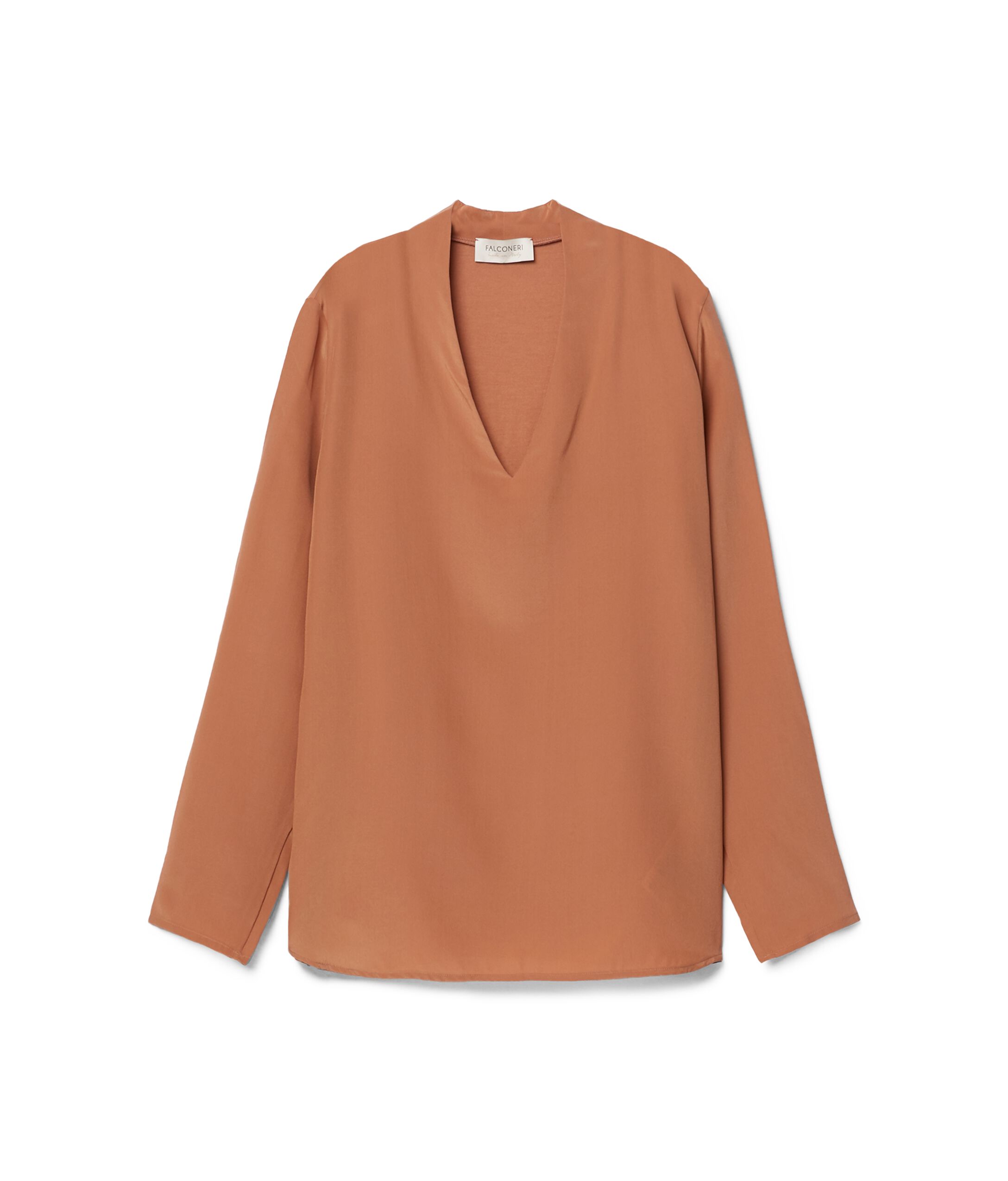 Blusa Scollo V Crepe de Chine