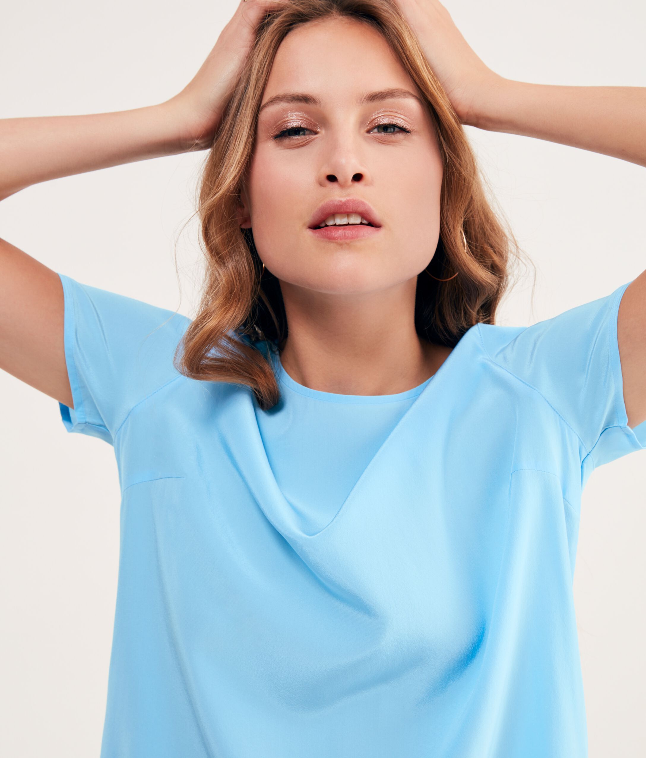 T-shirt Girocollo in Seta