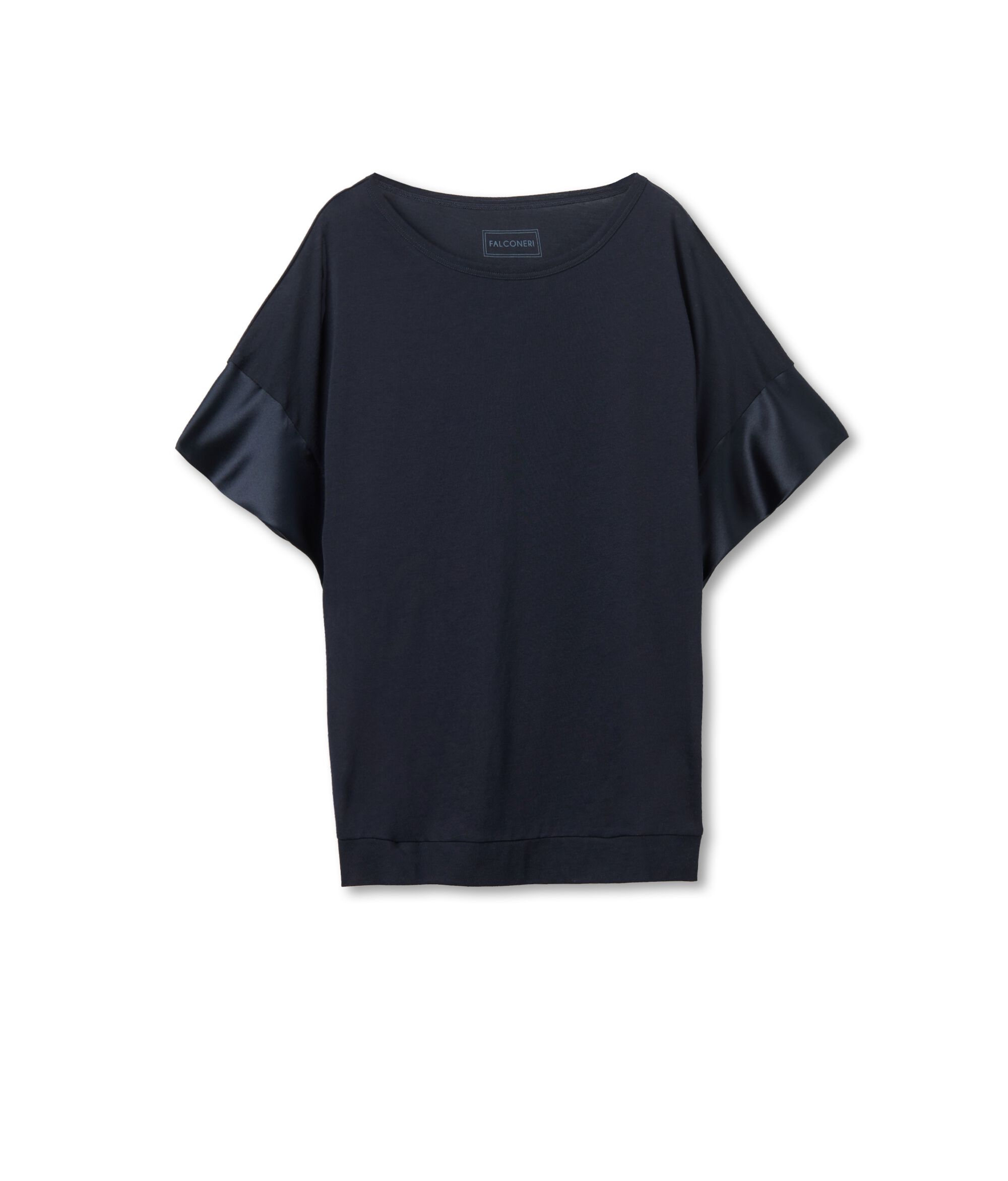 Camiseta de seda fresh con mangas de raso