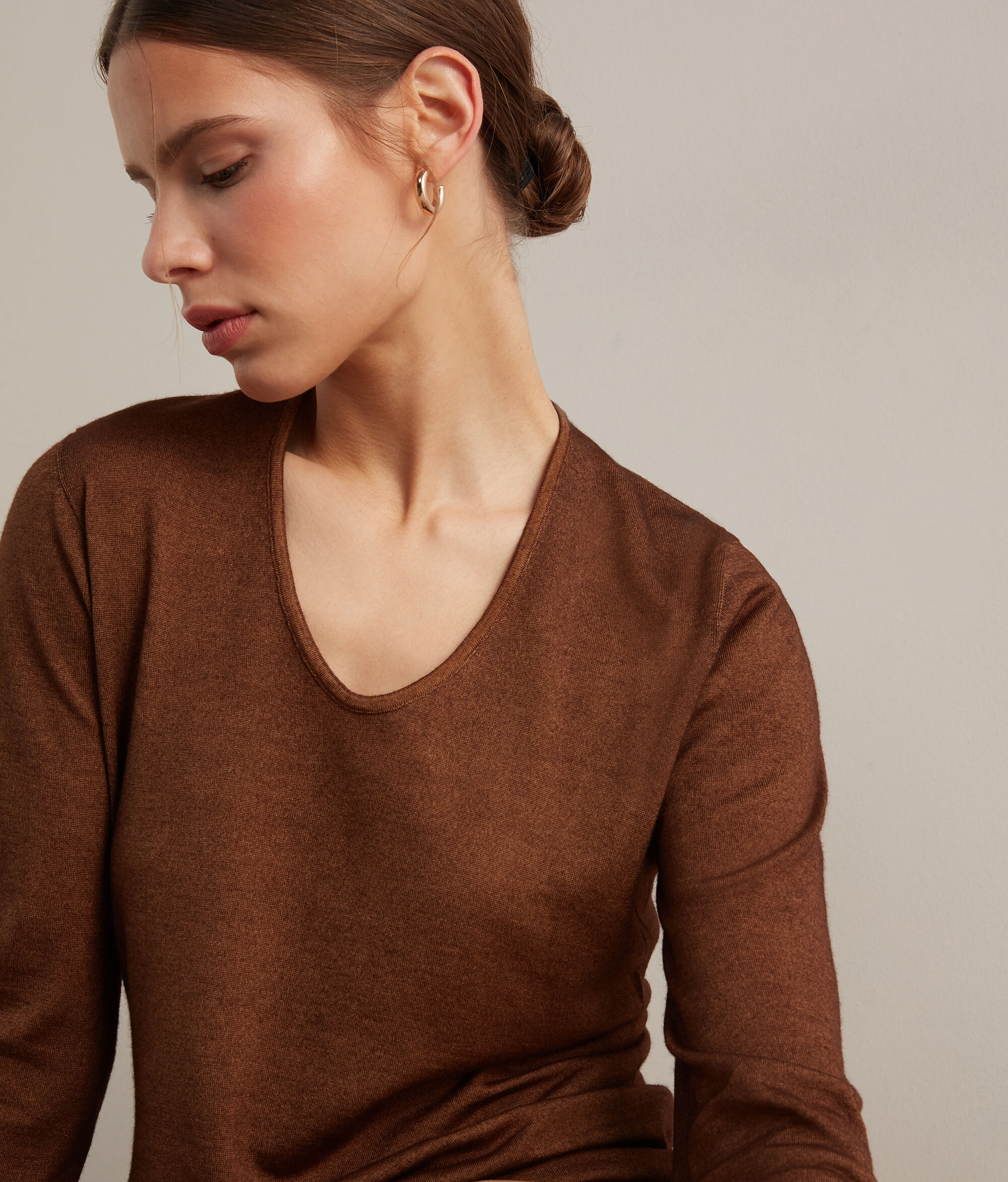 Pull col V Cachemire ultra-fin