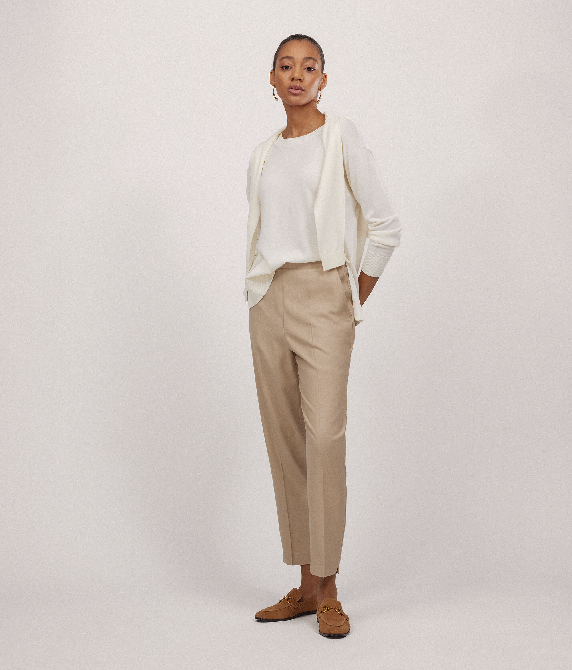 Maglia Girocollo in Cashmere con spacchi