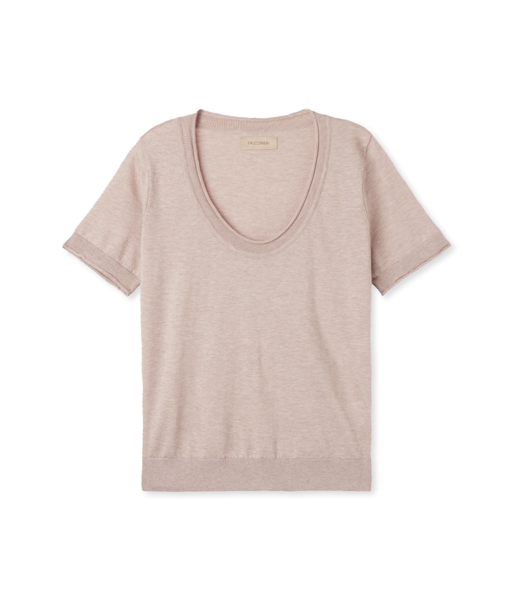 Maglia con Scollo Ampio a Maniche Corte