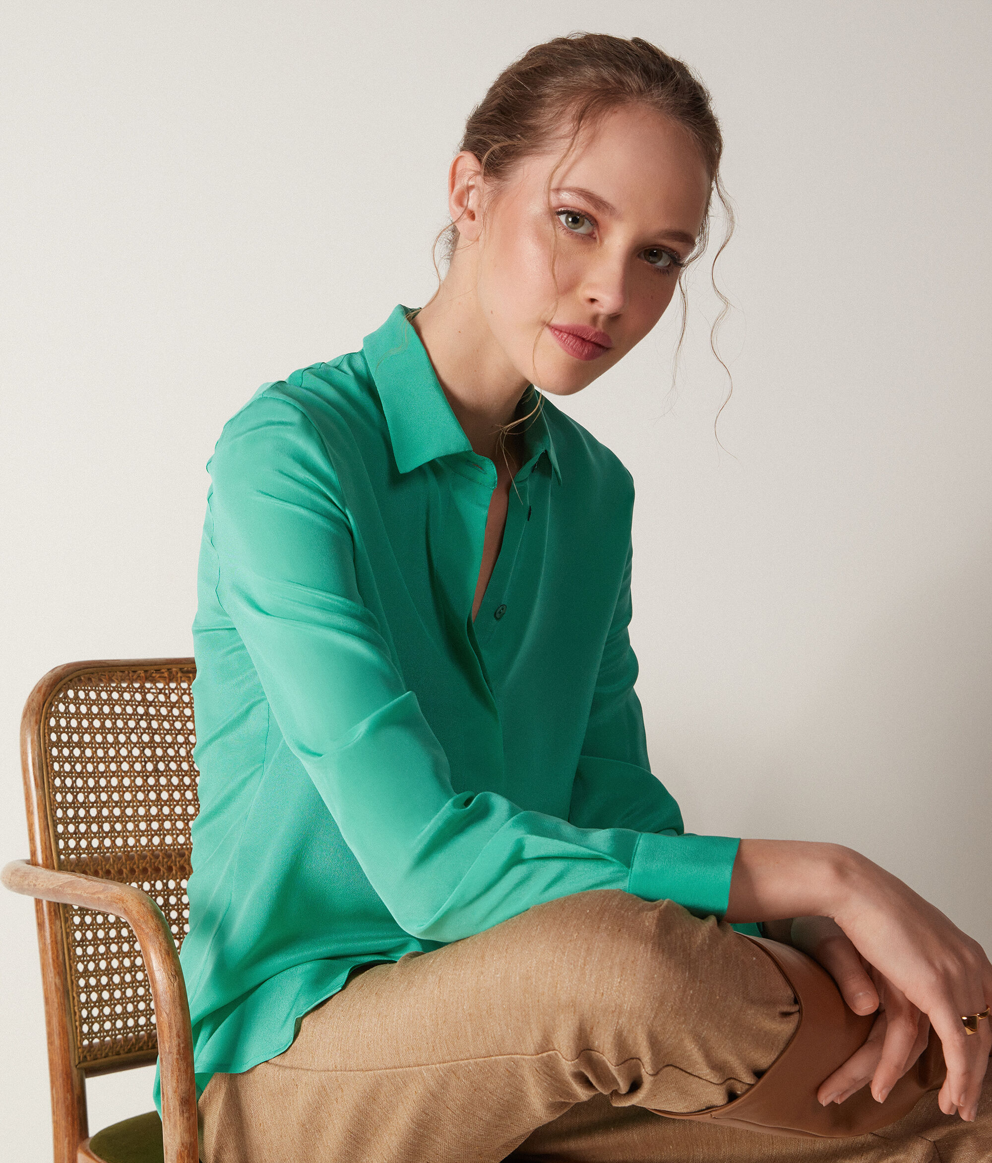 Camicia in Seta con Colletto