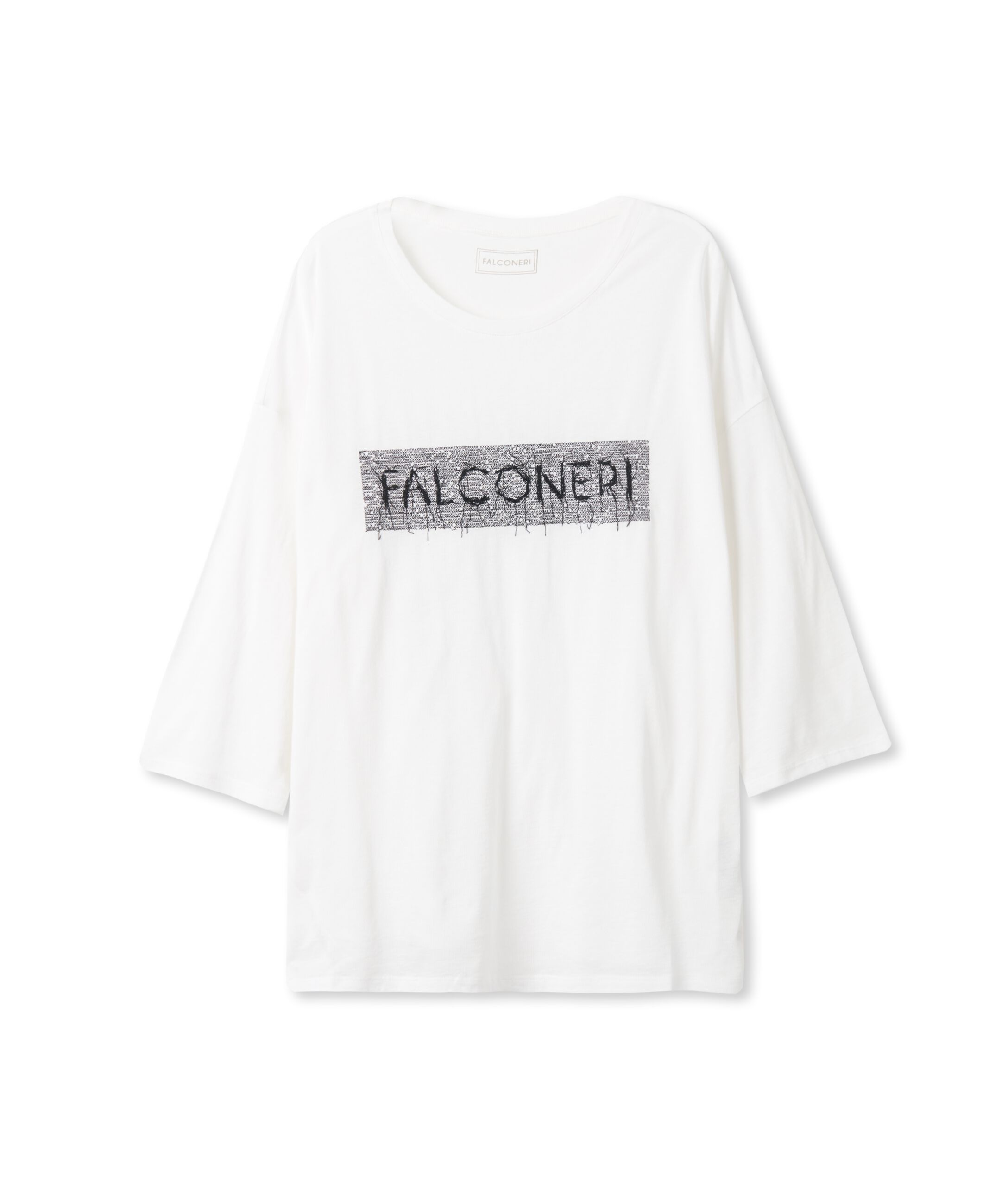 Fresh Silk T-Shirt with Falconeri Embroidery