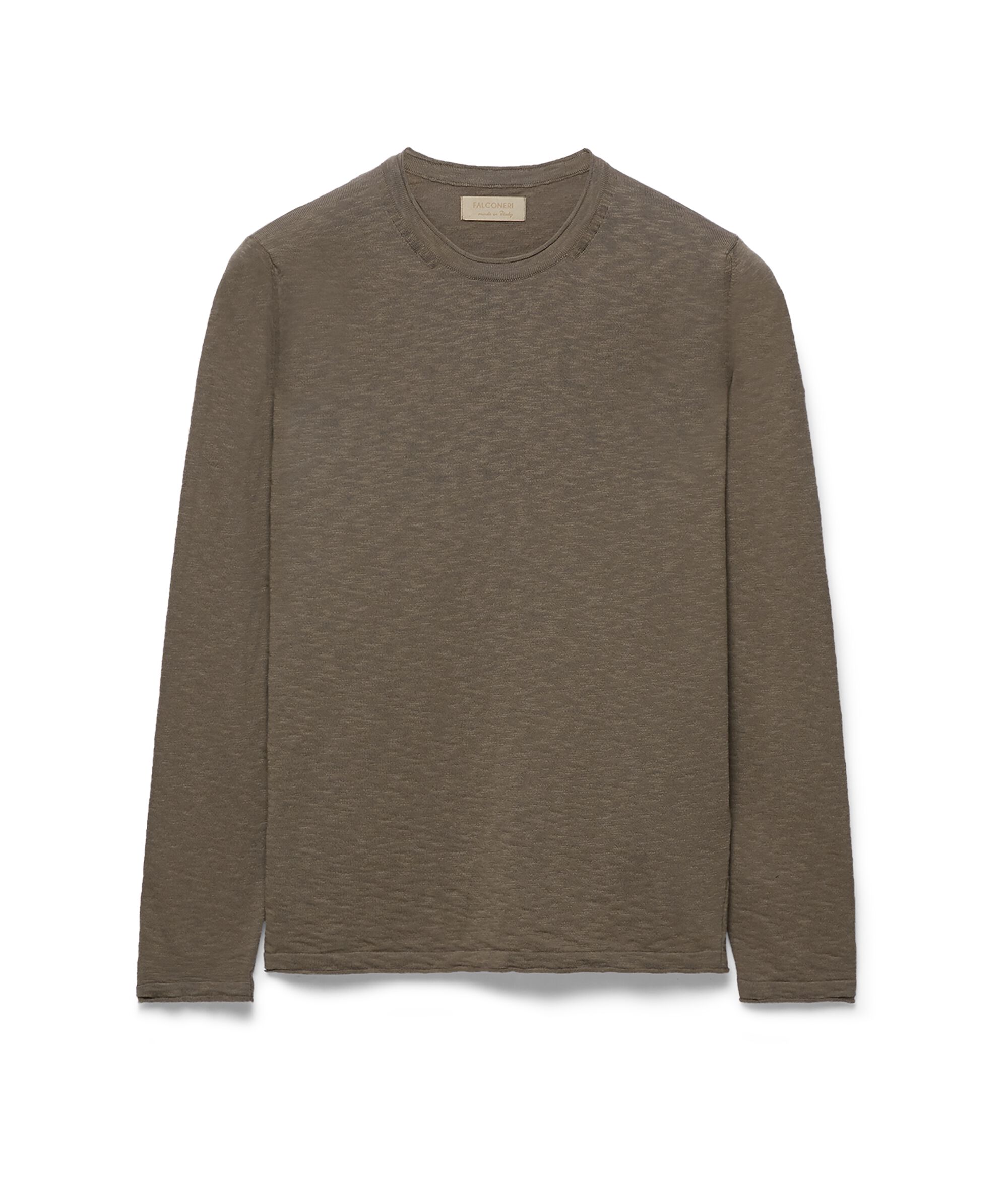 Maglia Cotone Fiammato Colore Liquirizia