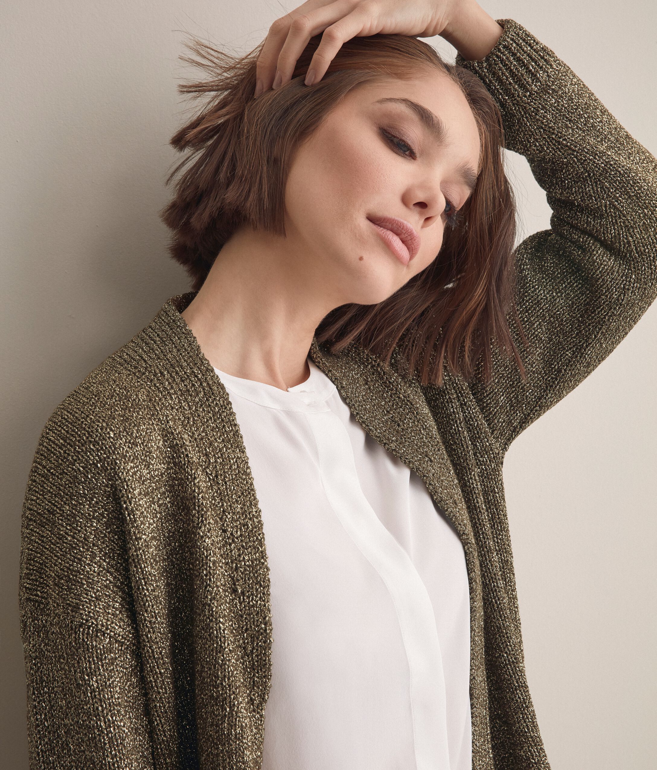 Cardigan in Lamé