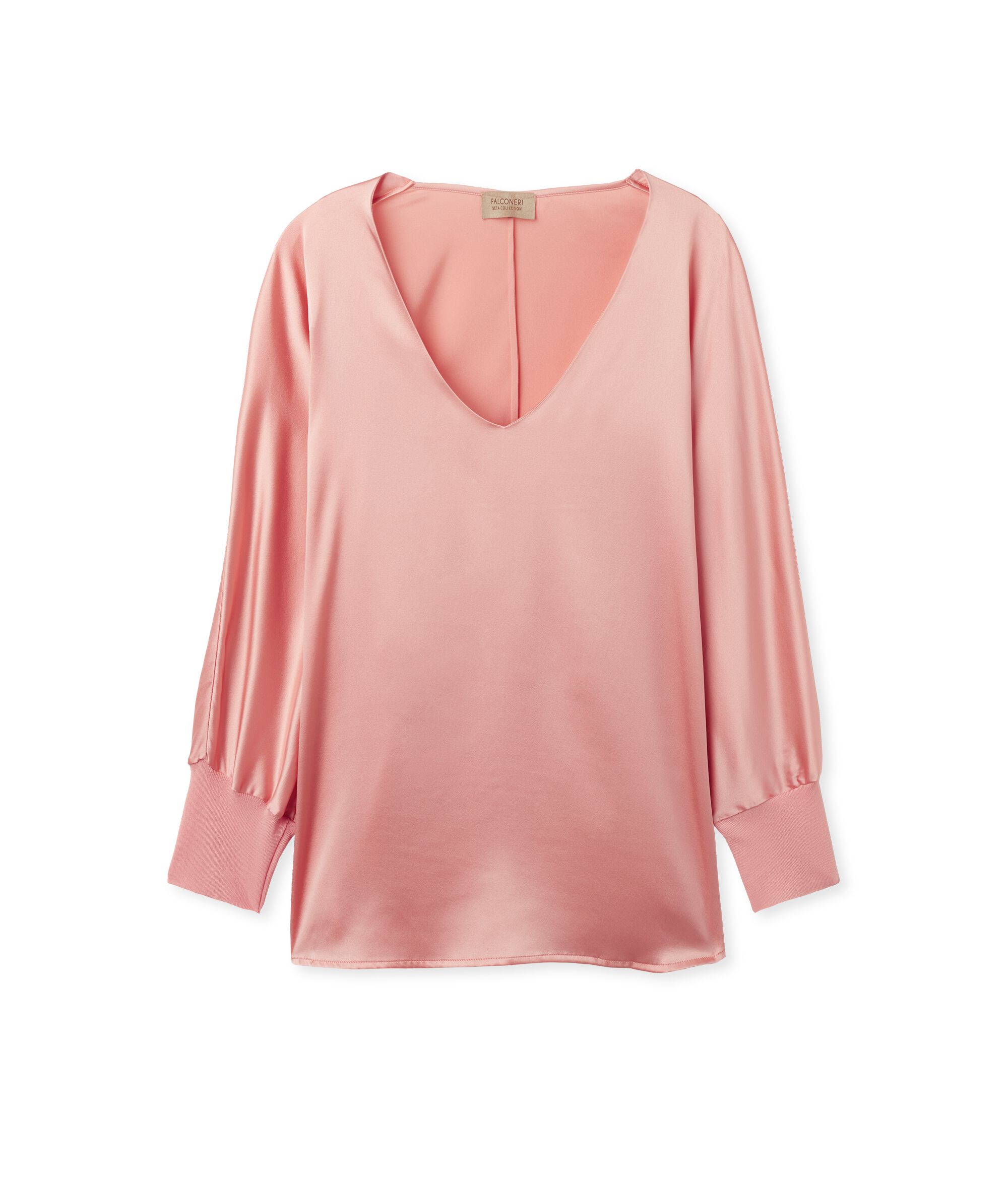 Blusa Scollo V in Seta