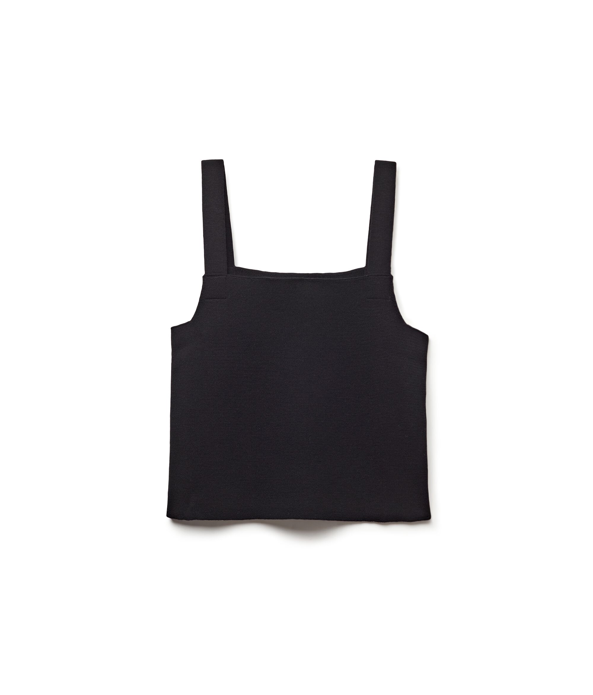 Crop Top Punto Stoffa in Lana