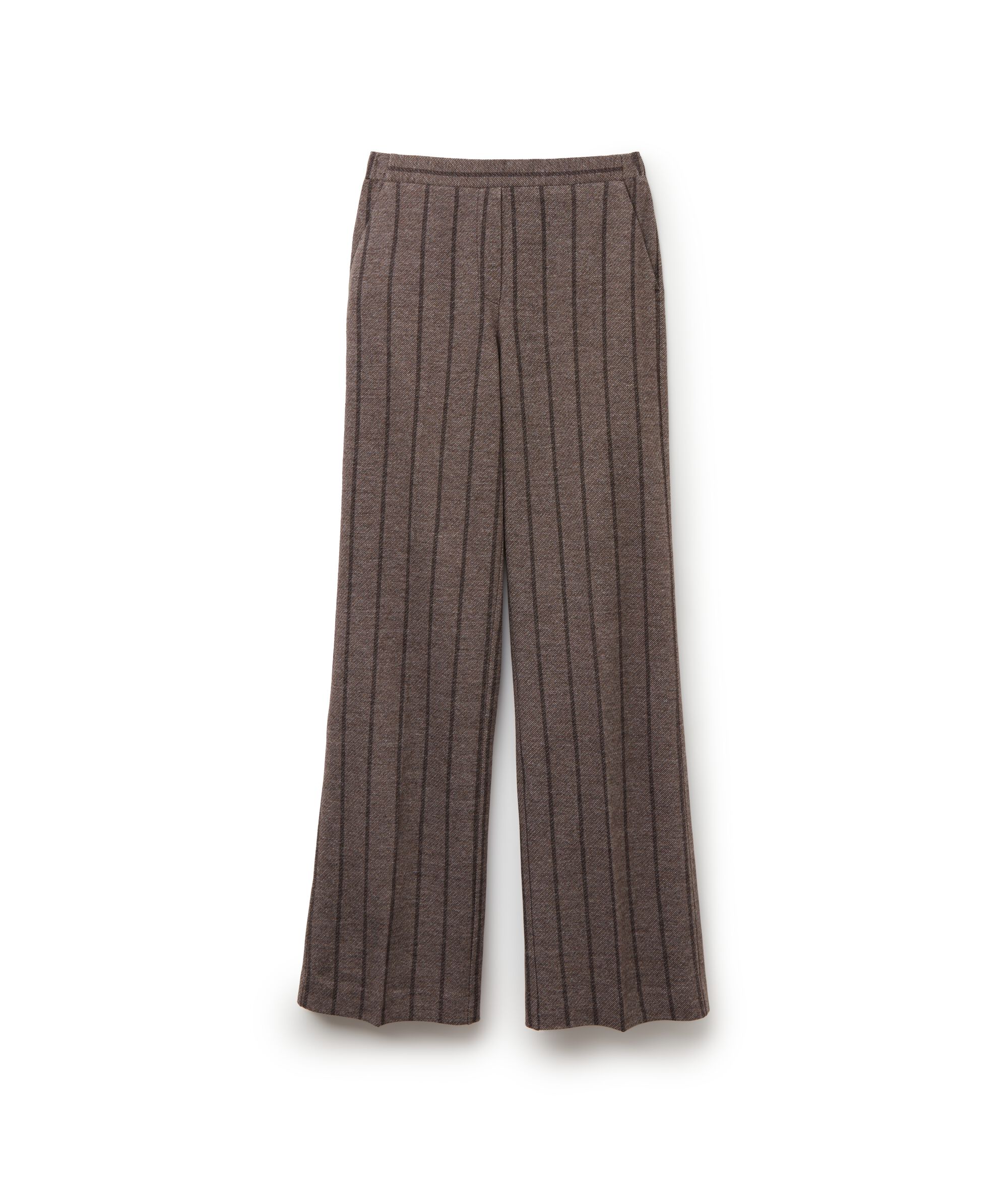 Pantalone Palazzo gessato in Cotone e Lana