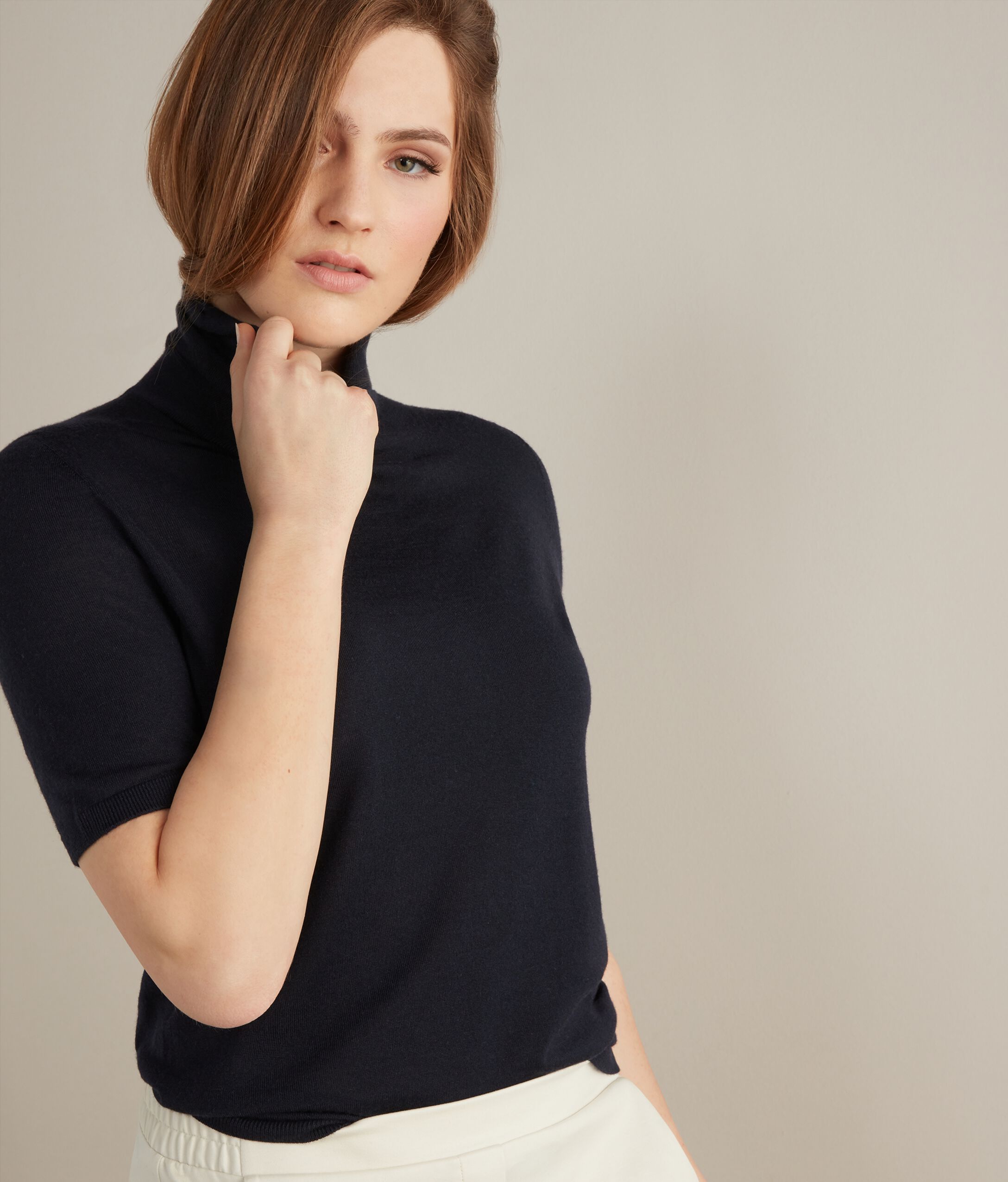 Ultrafine Cashmere Polo Neck