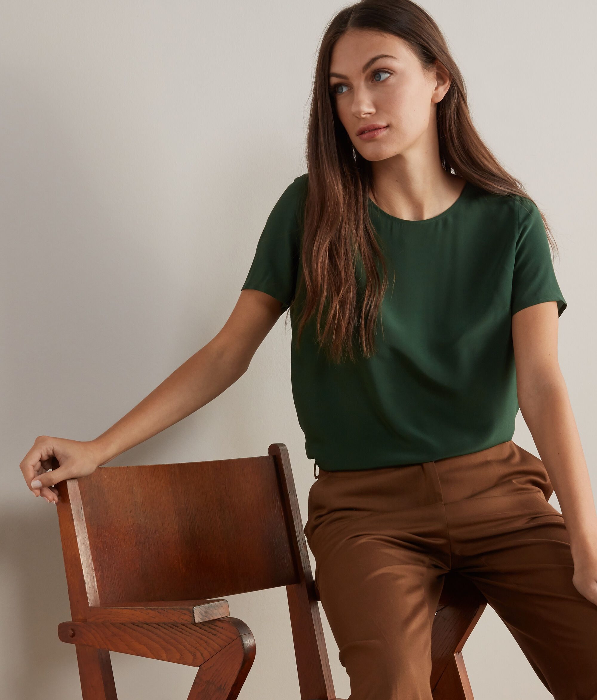 T-shirt Girocollo in Seta
