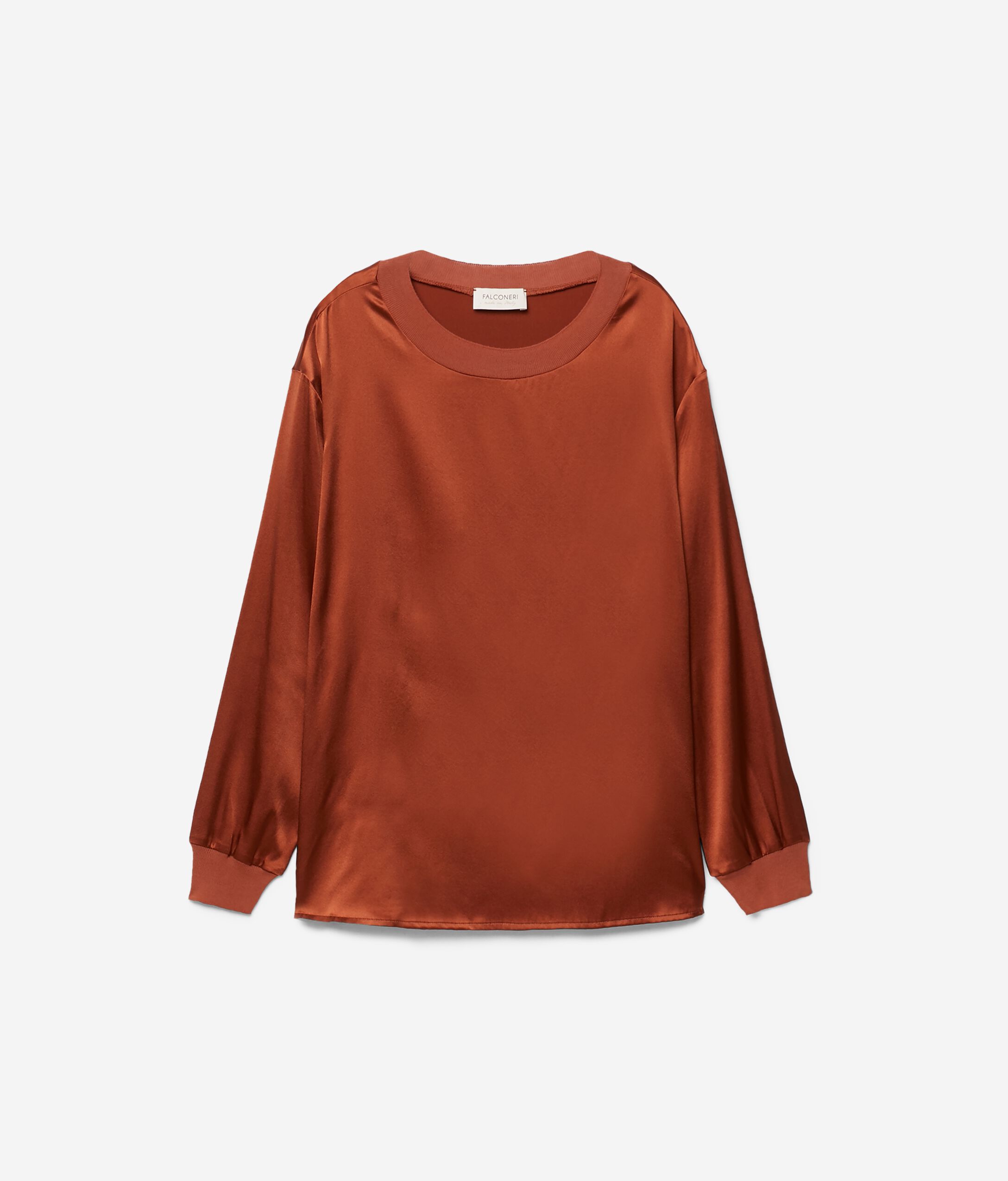 Blusa Girocollo in Seta