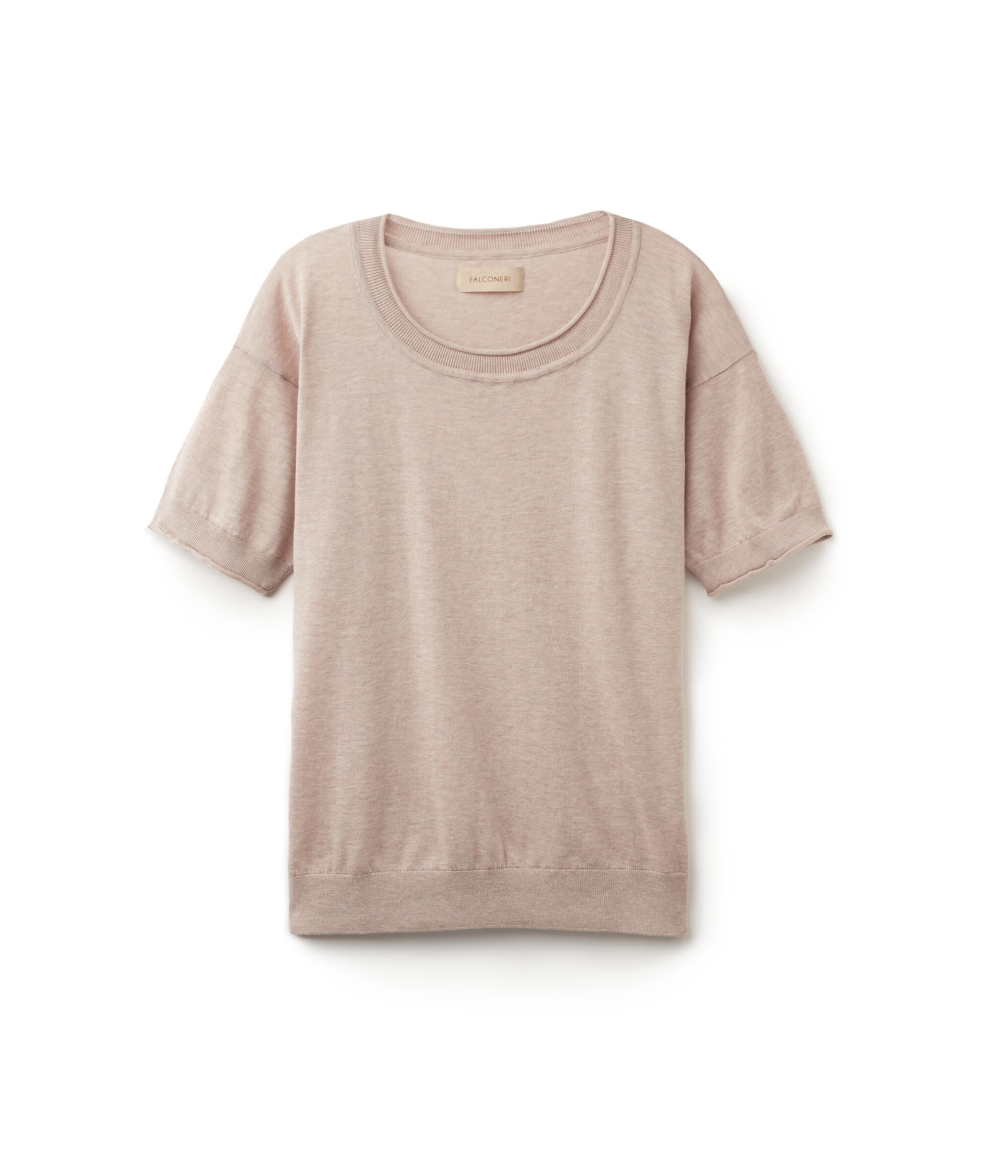 Maglia Girocollo a Maniche Corte in Cotone