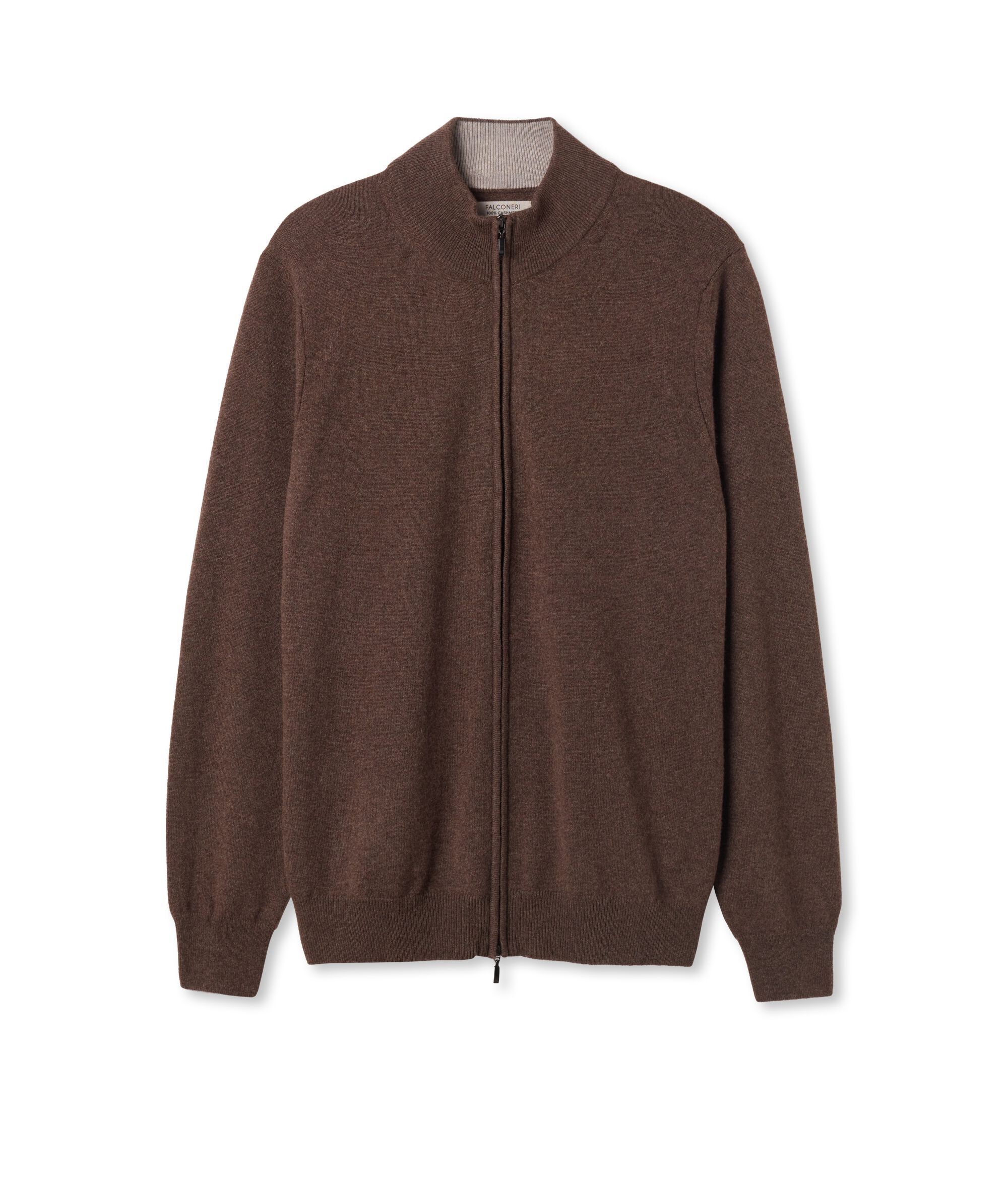 Cardigan Zip Intera in Cashmere Ultrasoft