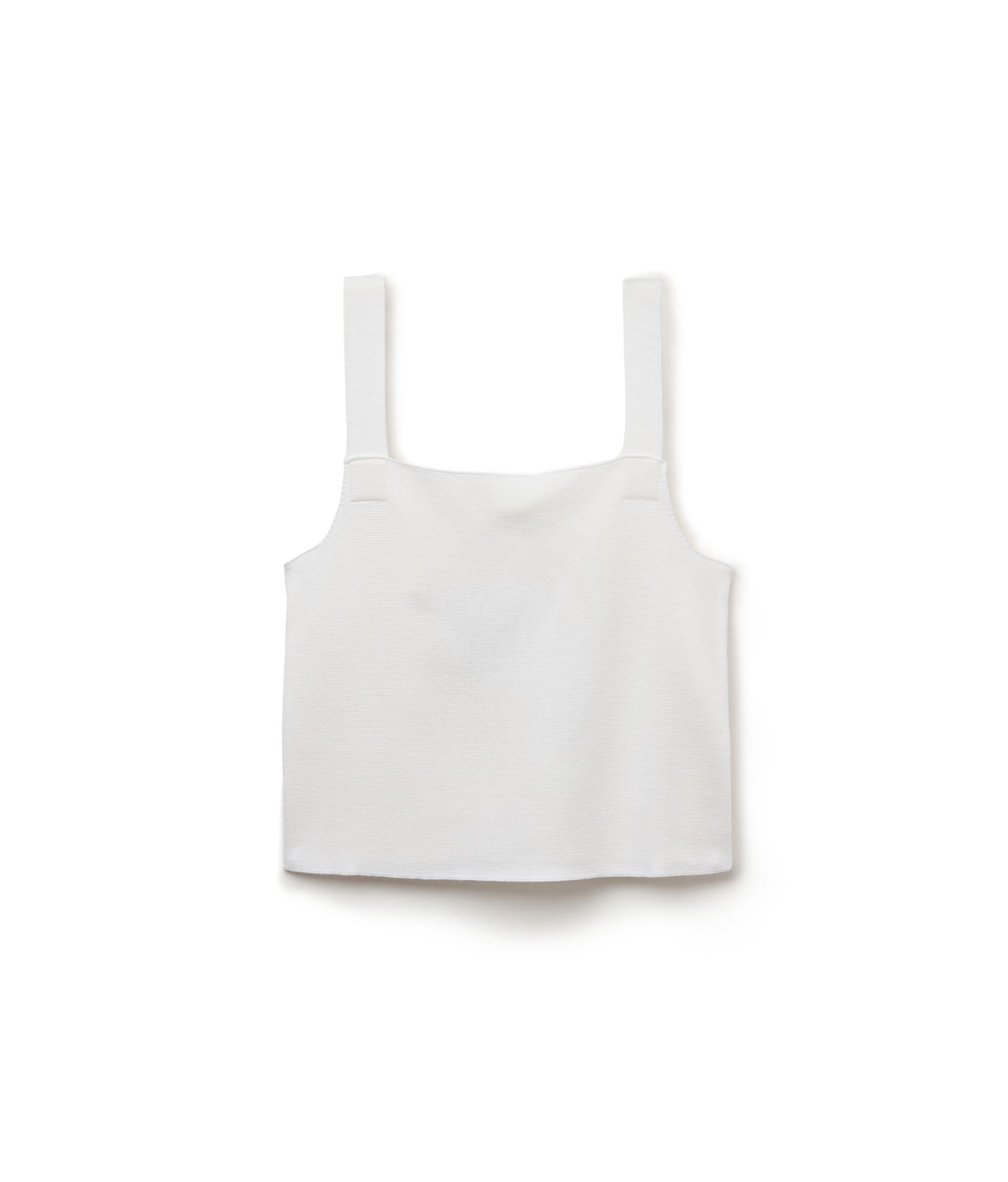Crop Top Punto Stoffa in Lana