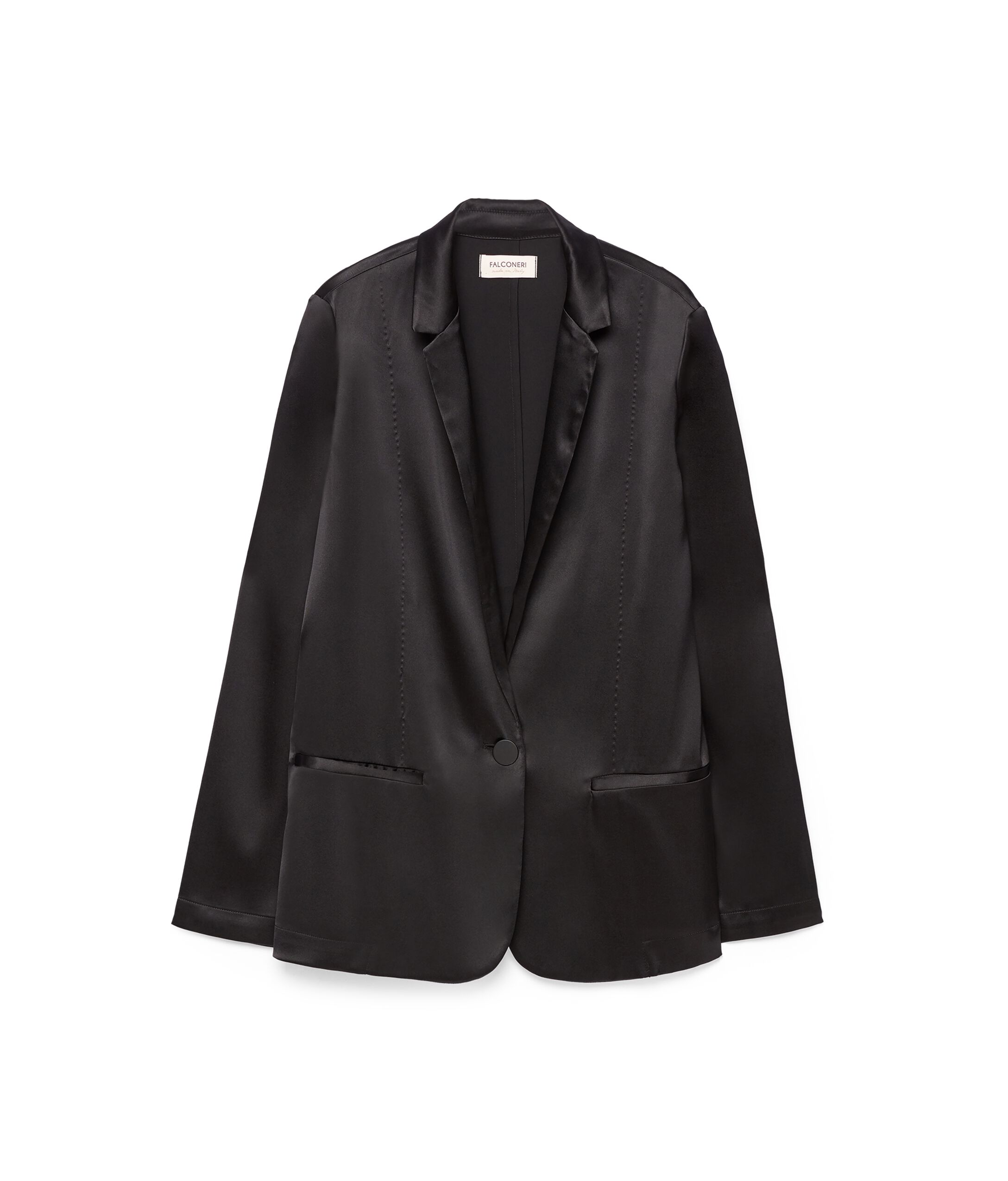 Giacca Seta Colore Nero