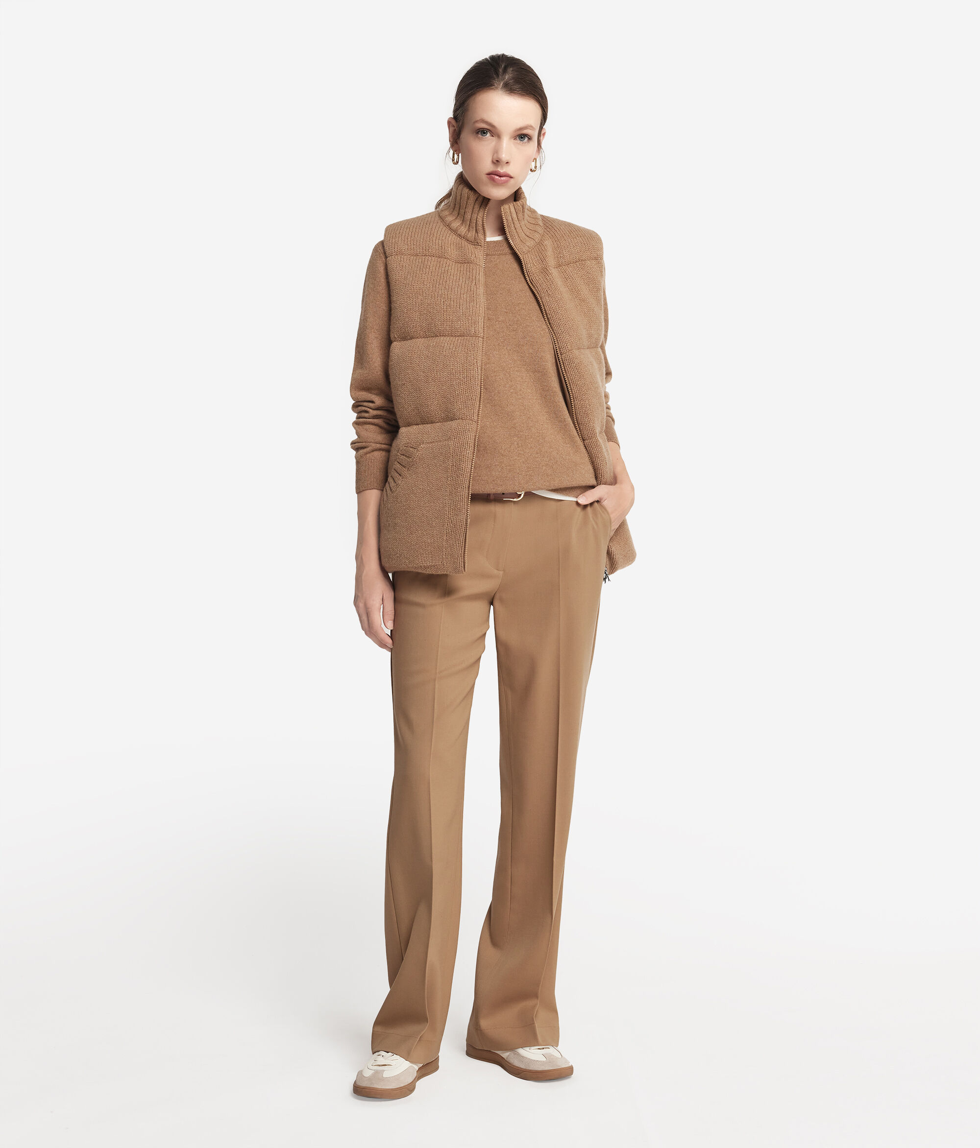 Piumino Smanicato in Cashmere Tricot