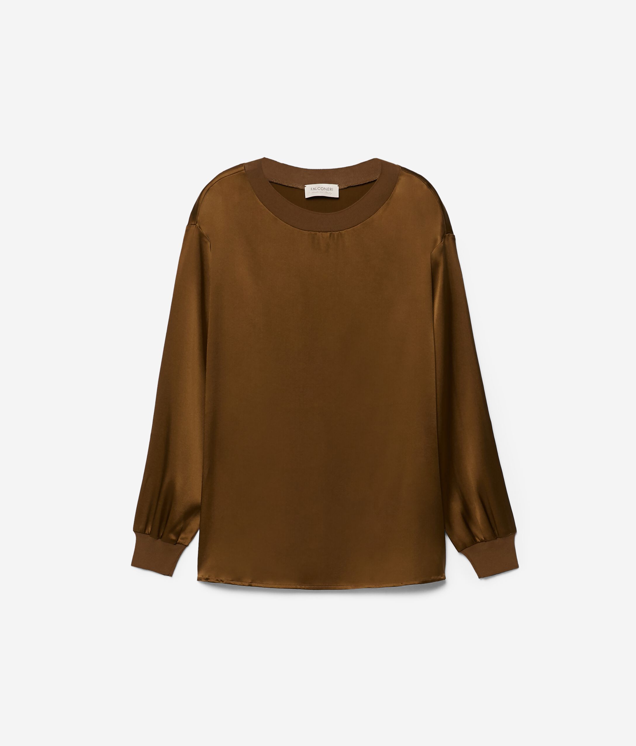 Blusa Girocollo in Seta