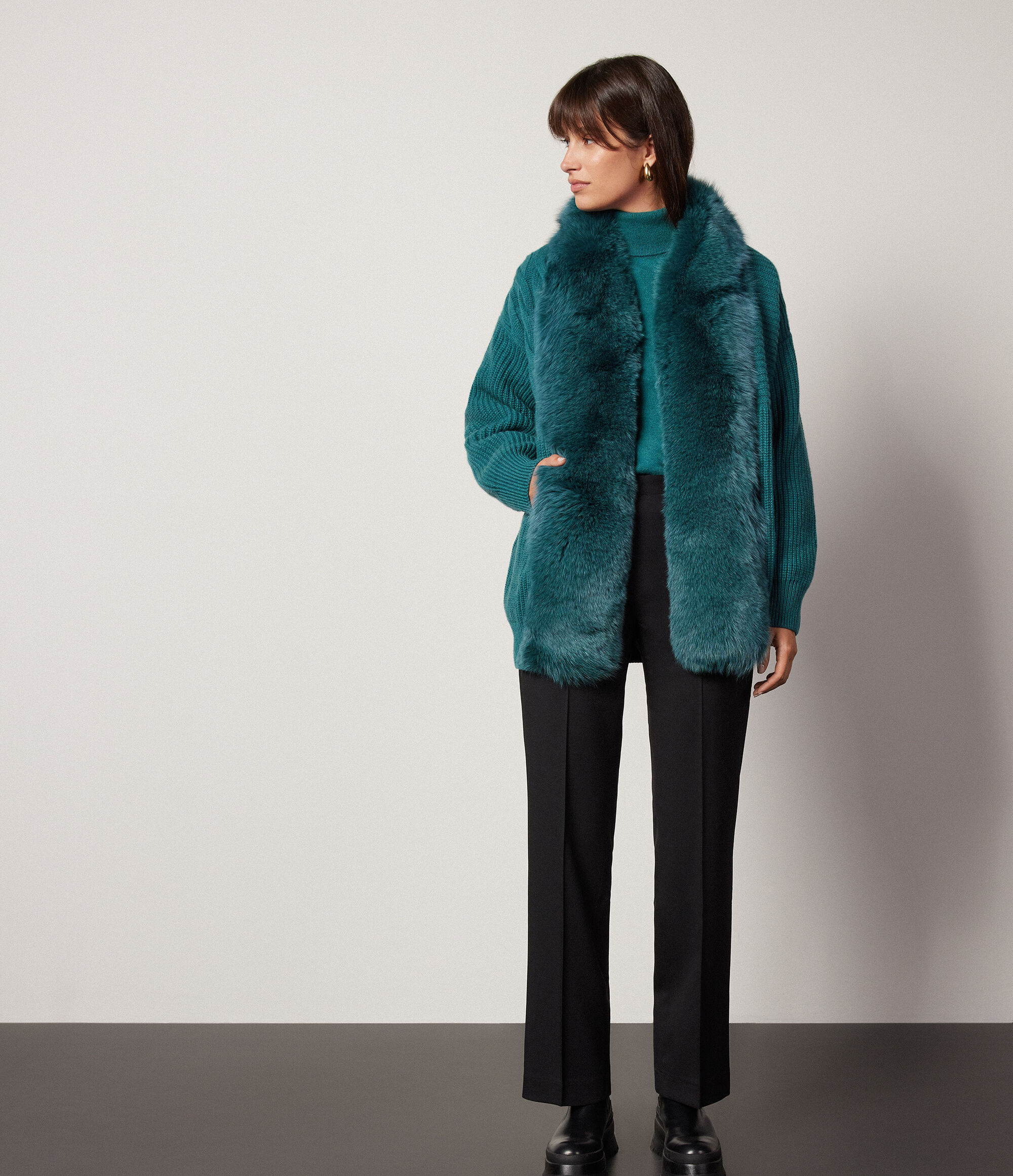 Cappotto in Cashmere Ultrasoft Trecce