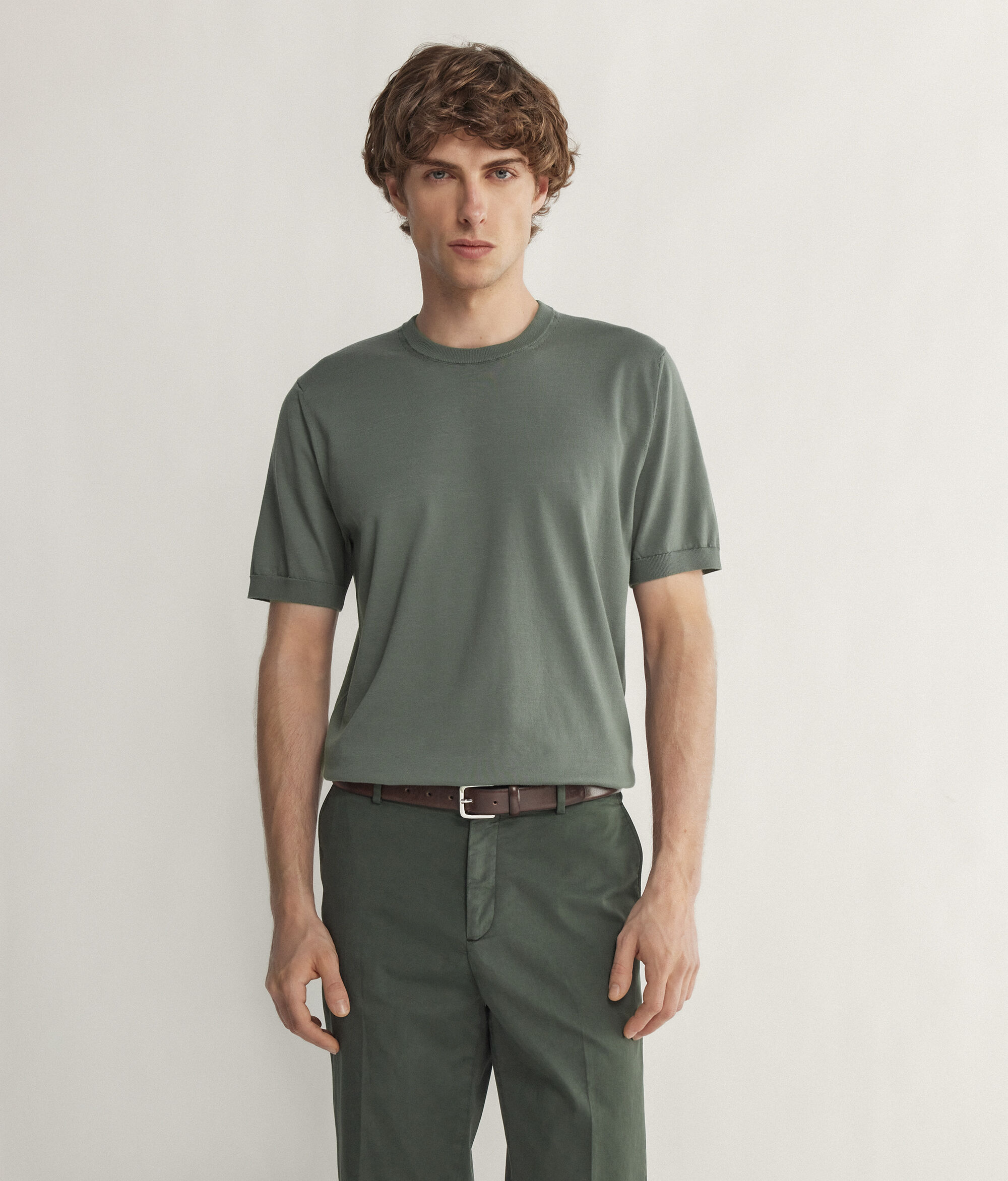 Fresh Cotton Short-Sleeved Round-Neck T-Shirt