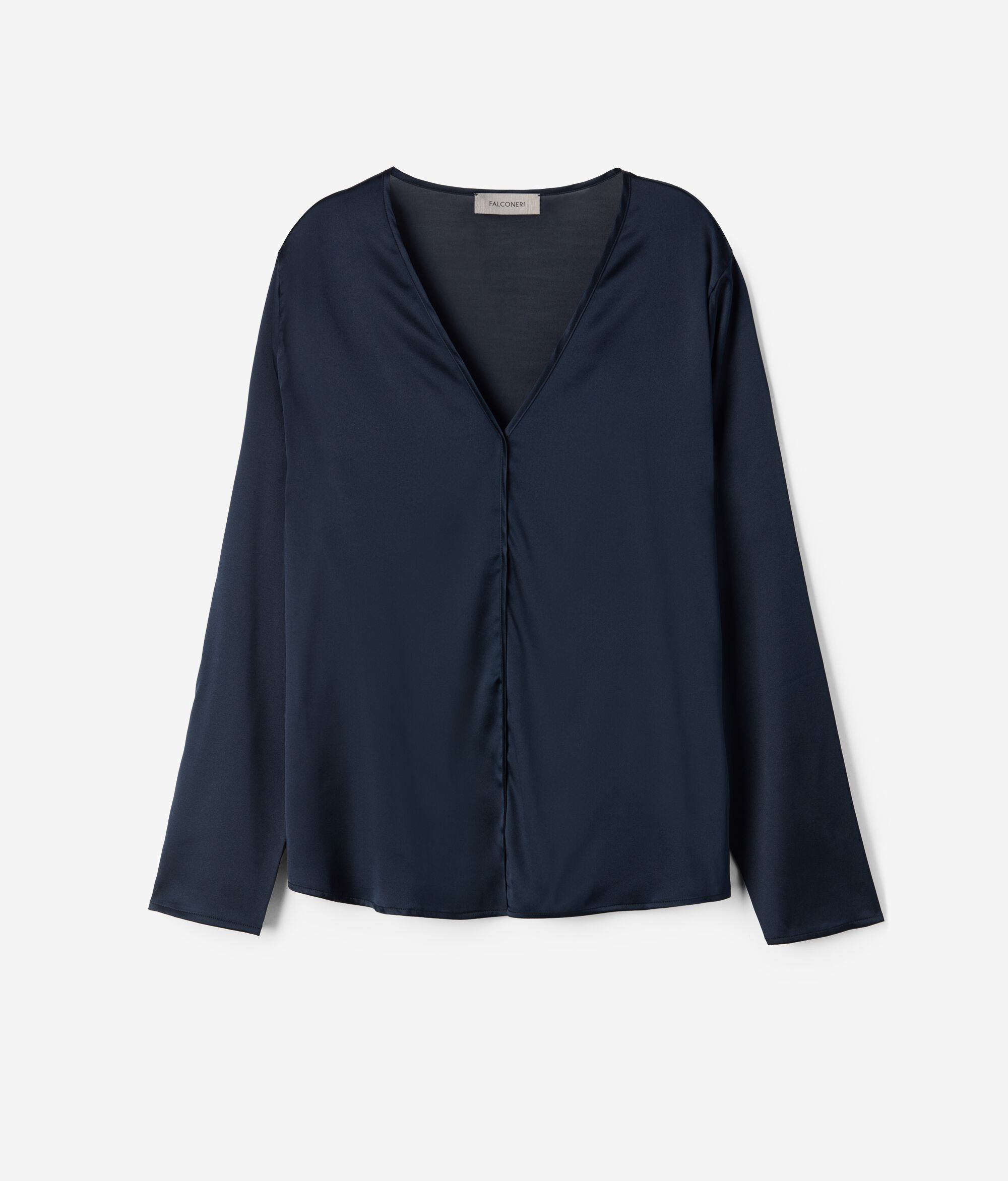 Blusa Scollo V in Seta