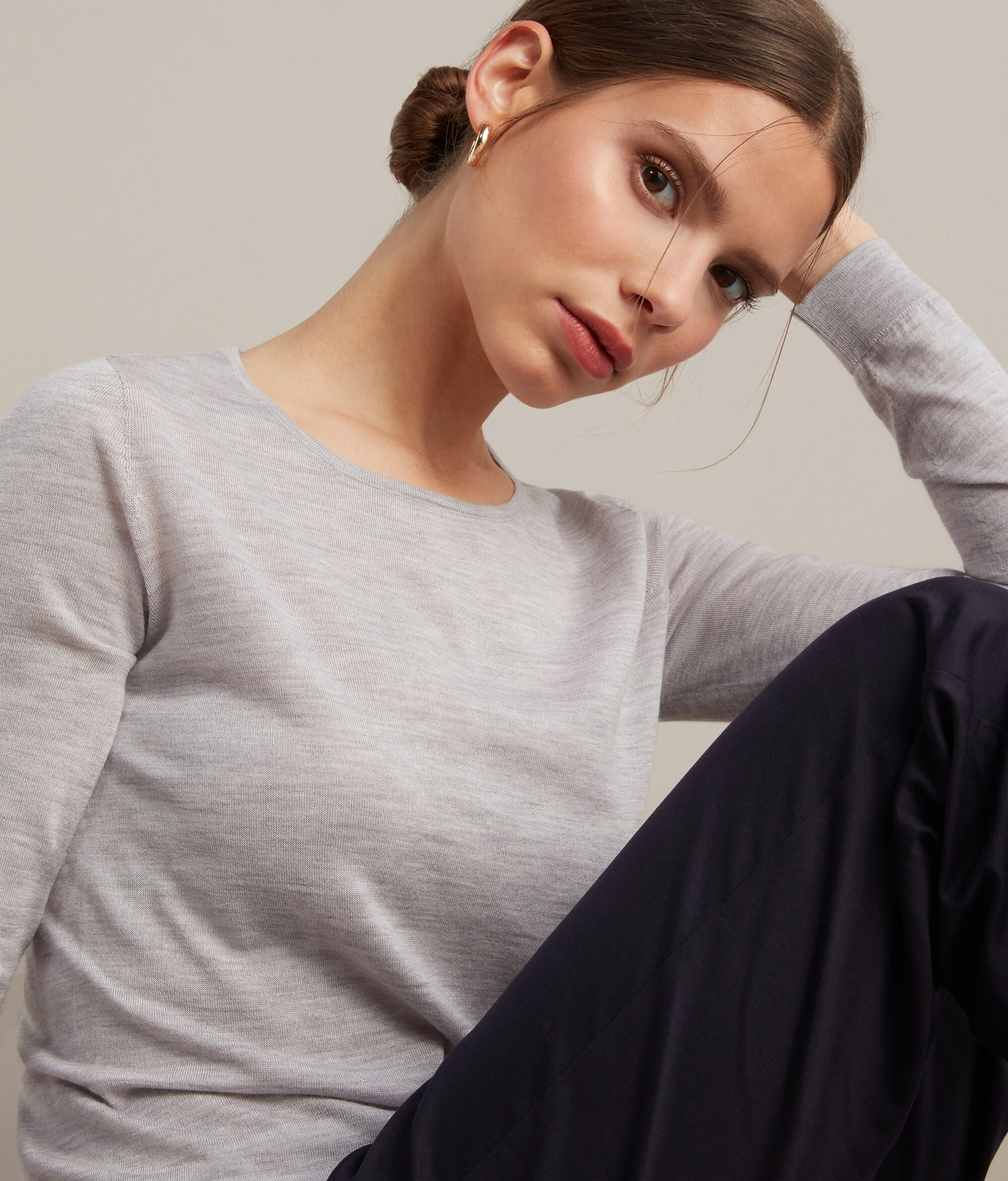 Round-Neck Ultrafine Cashmere Jumper