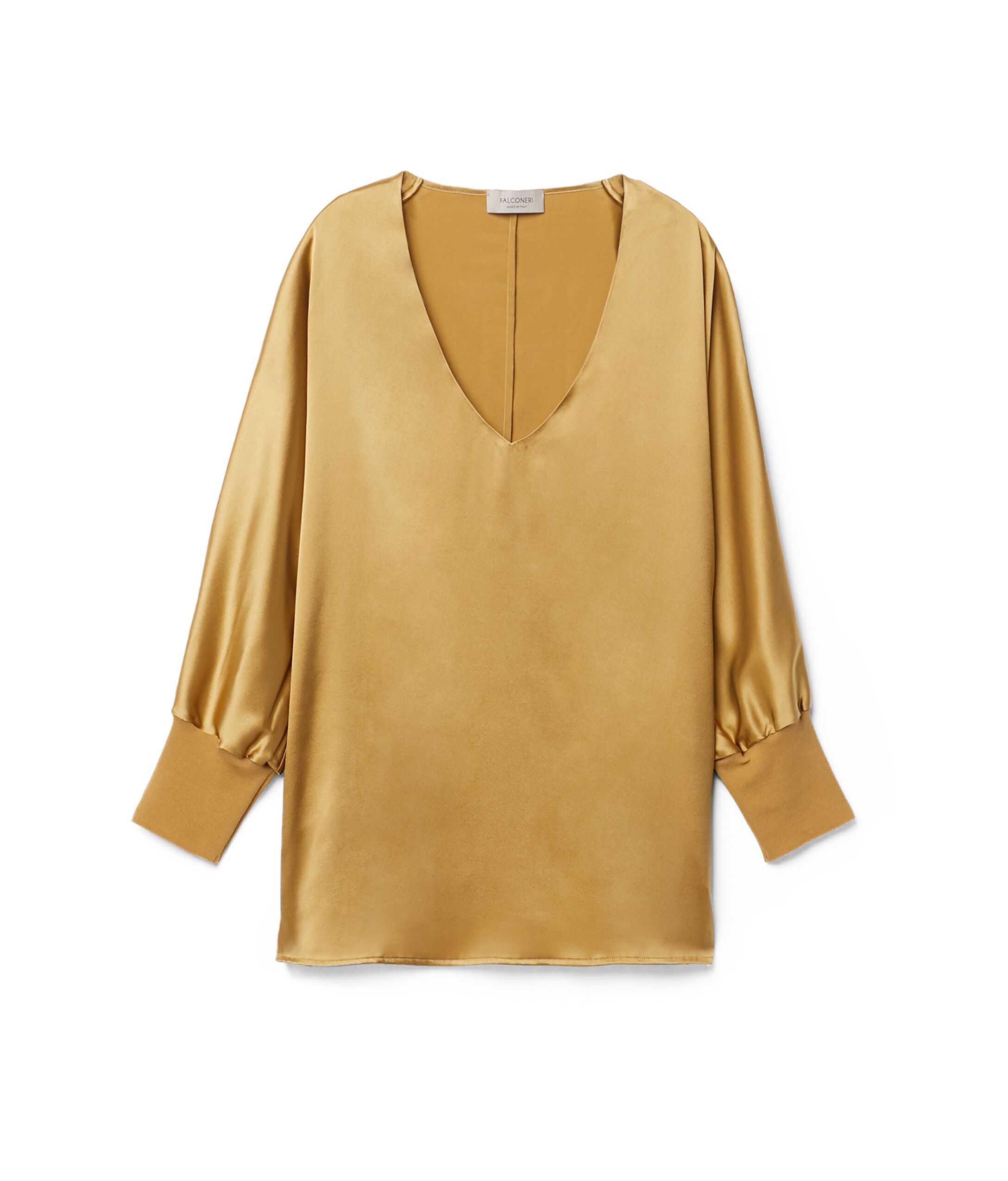Blusa Scollo V in Seta