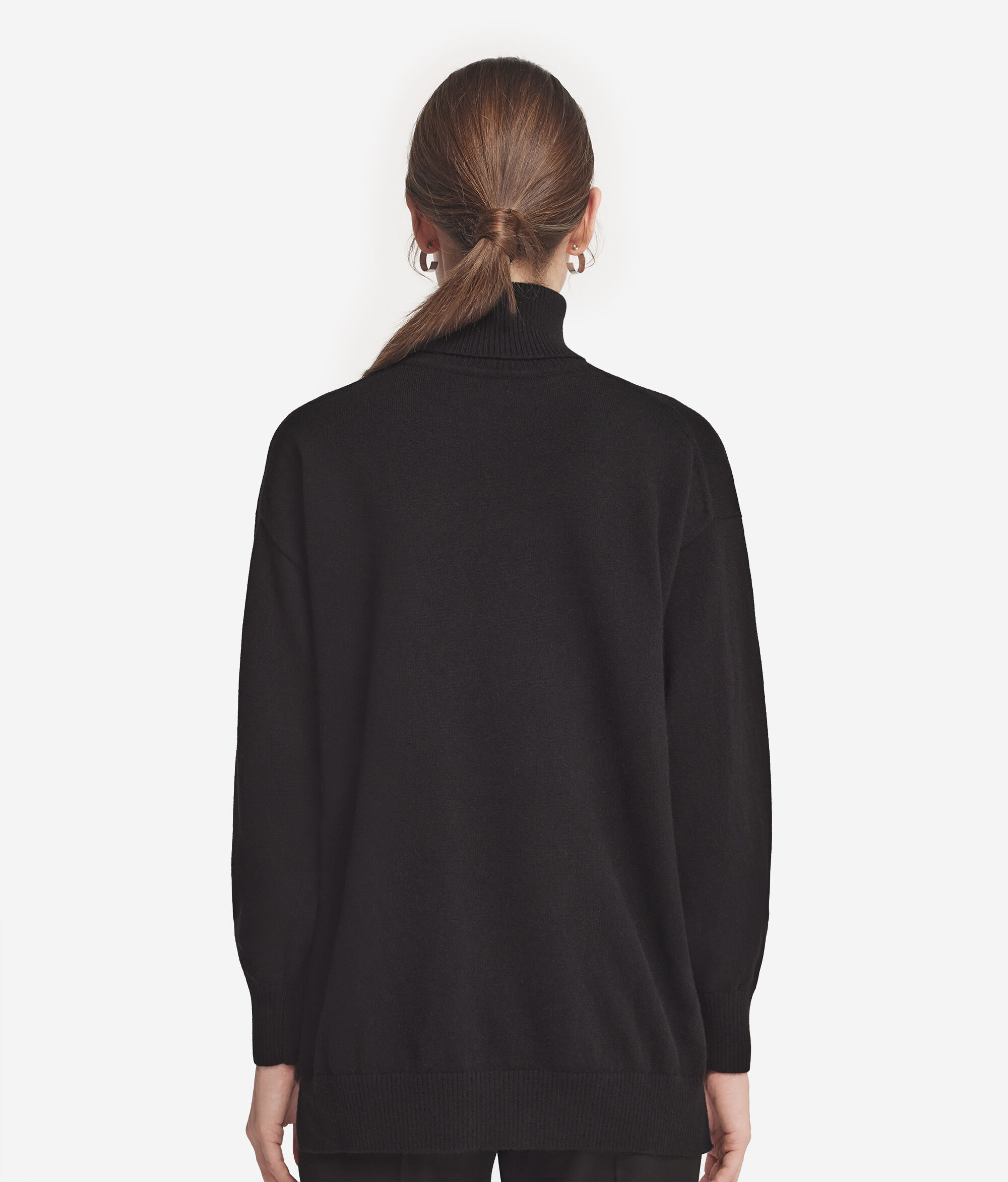 Rollkragenpullover aus Kaschmir Ultrasoft mit Schlitzen