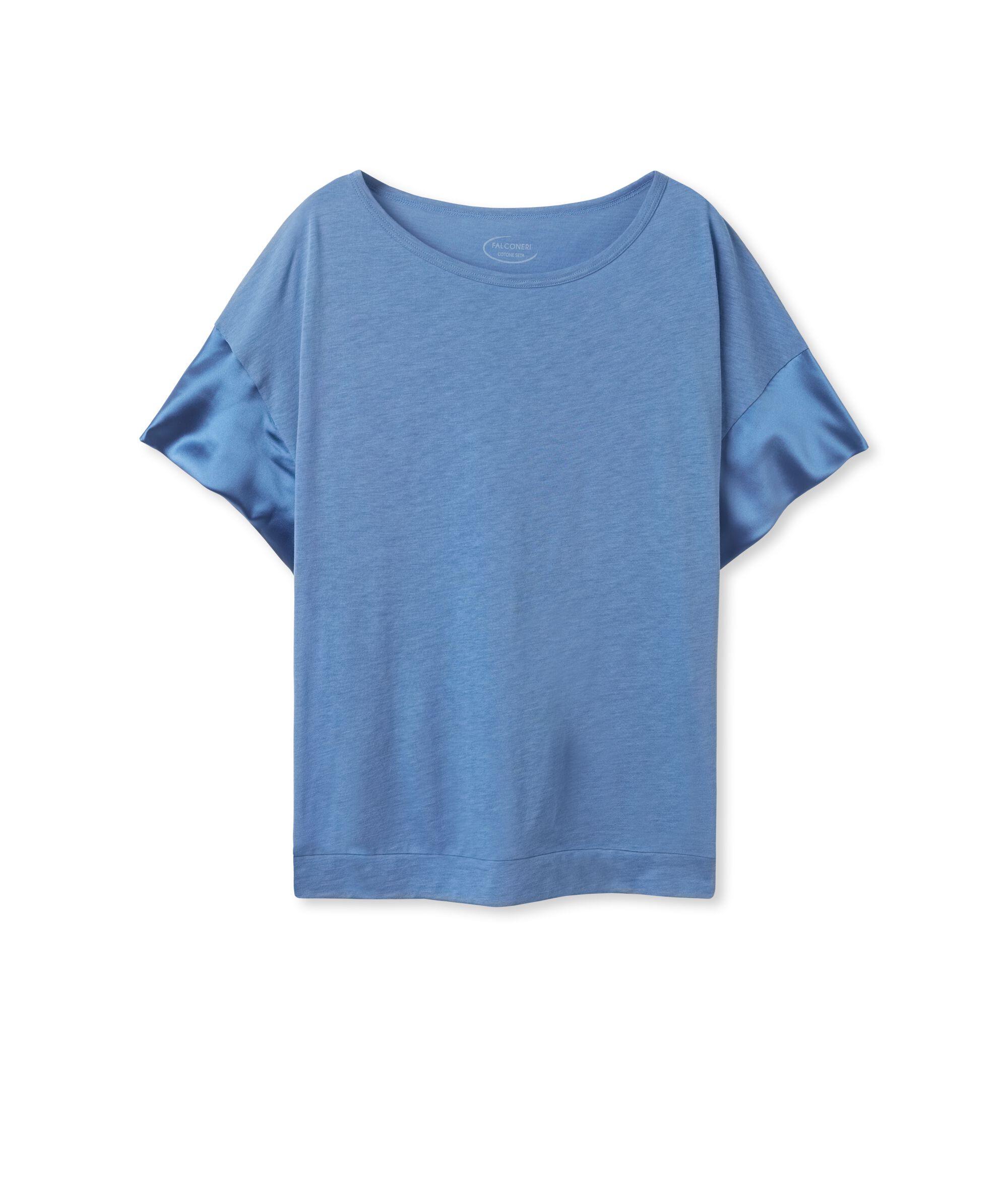 T-Shirt από Μετάξι Fresh με Σατέν Μανίκια