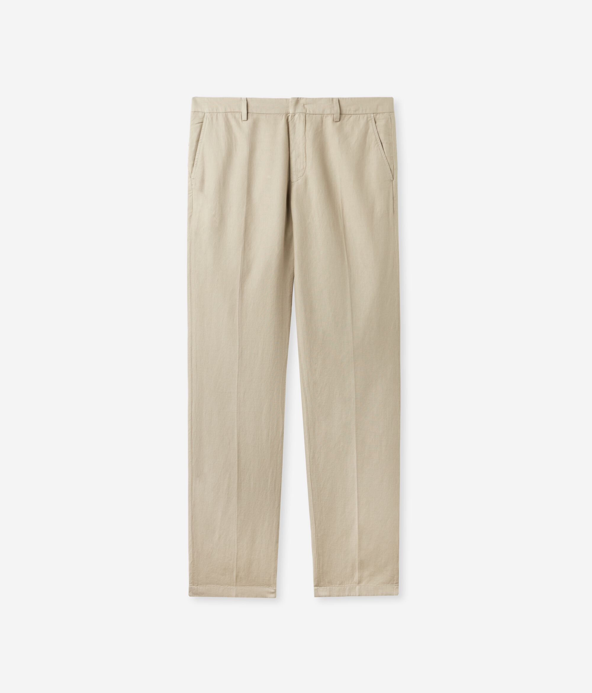 Pantalon chino en lin et coton