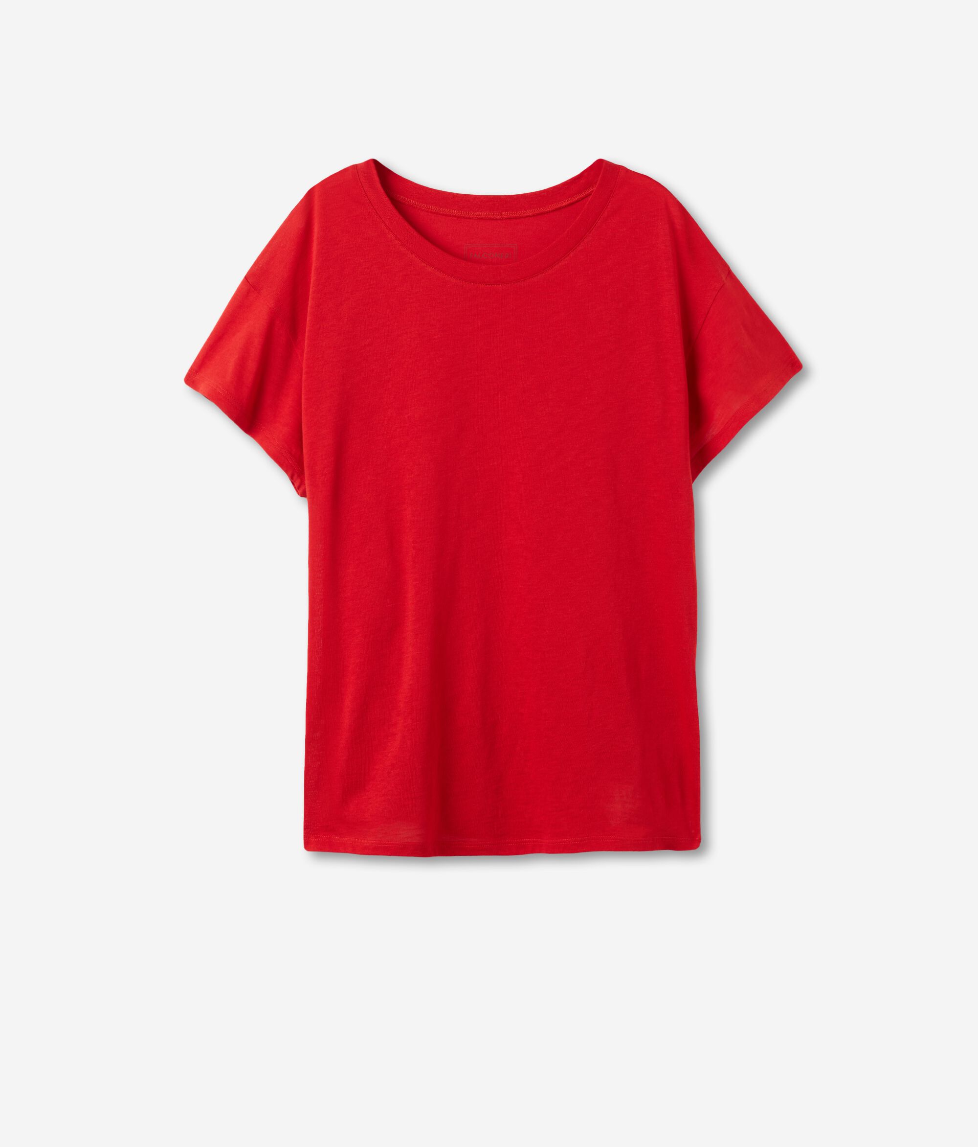 Camiseta con cuello redondo de seda fresh