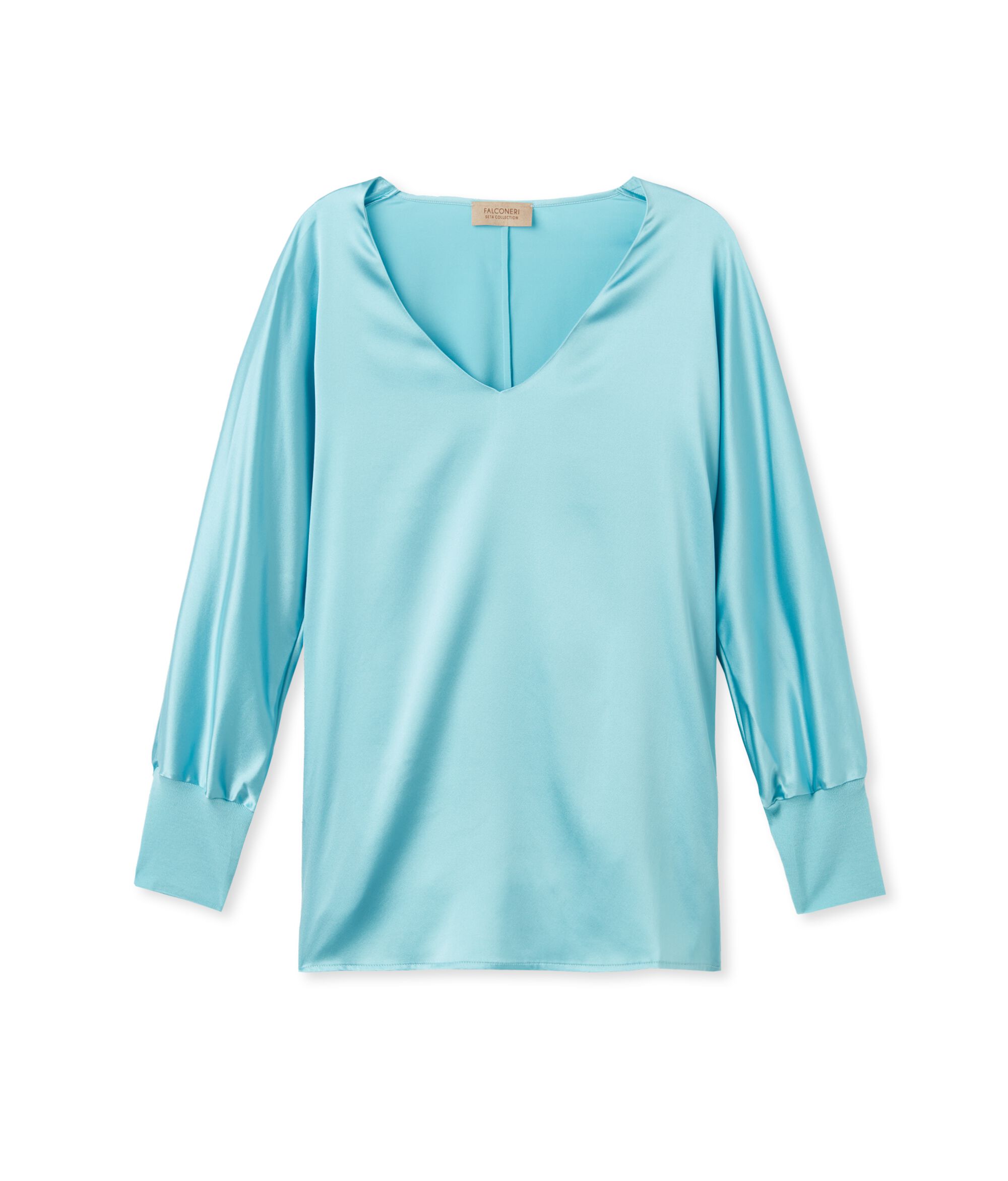 Blusa Scollo V in Seta