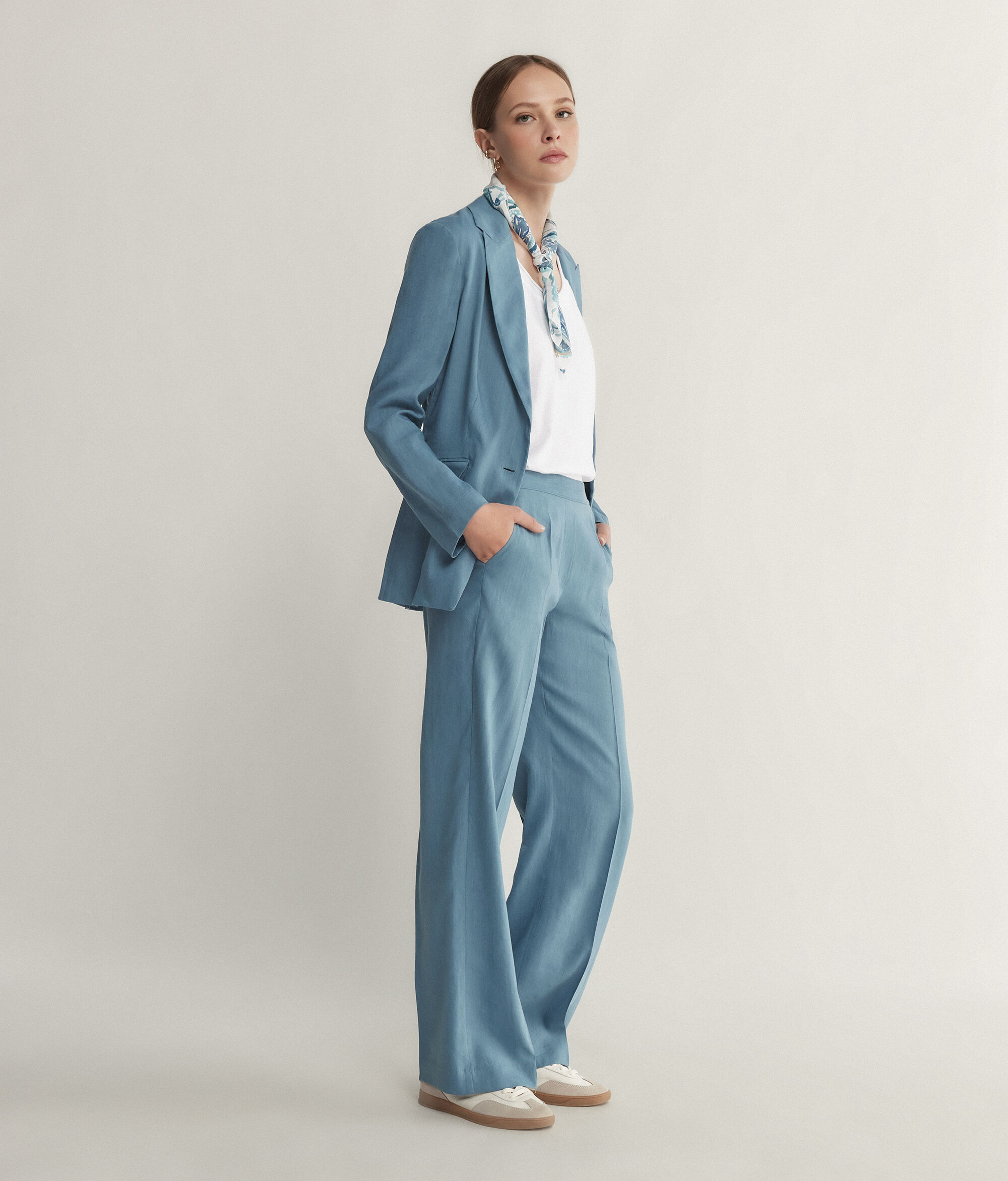 Pantalone Palazzo in Lino Viscosa