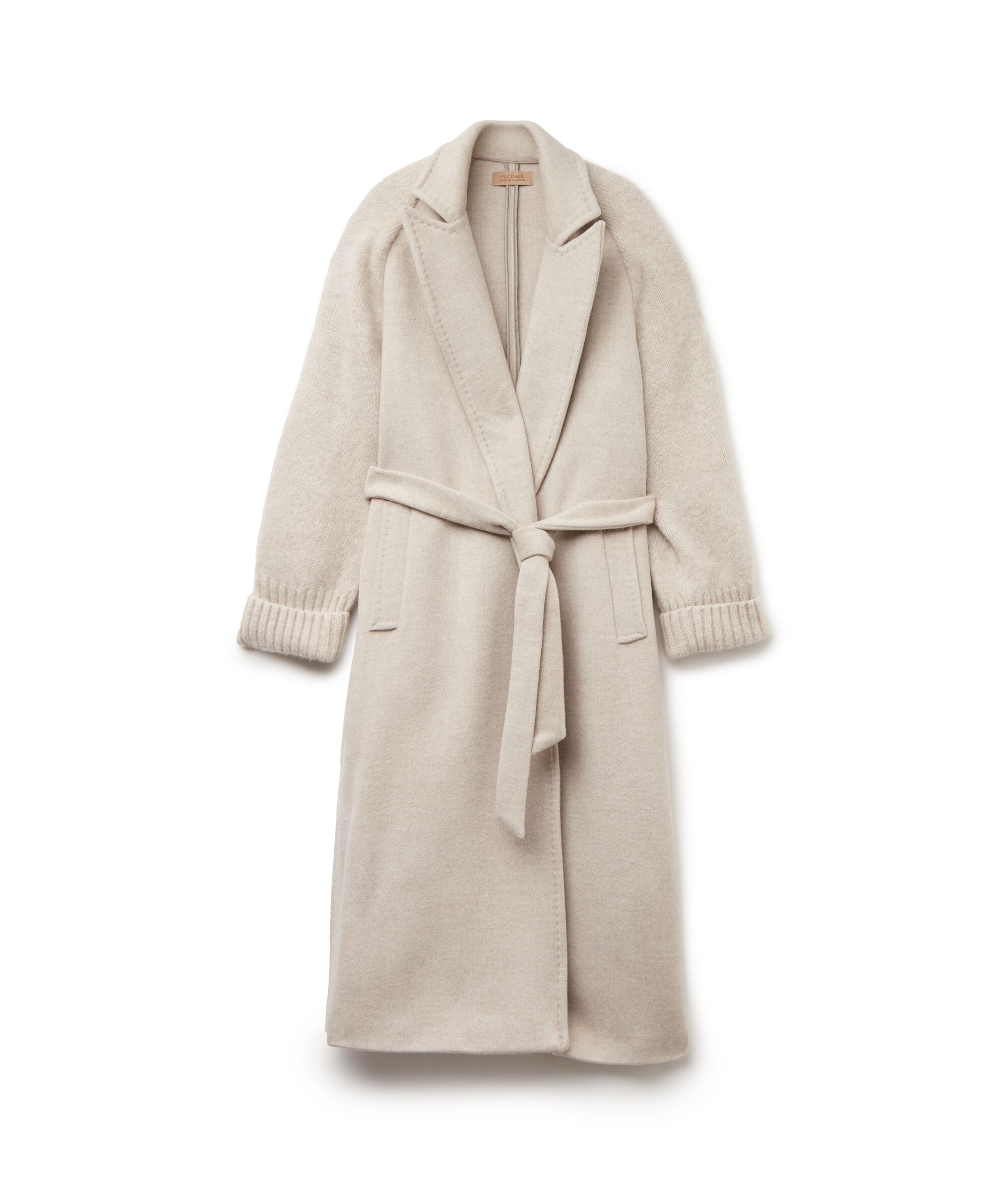Cappotto in Cashmere con Manica in Maglia