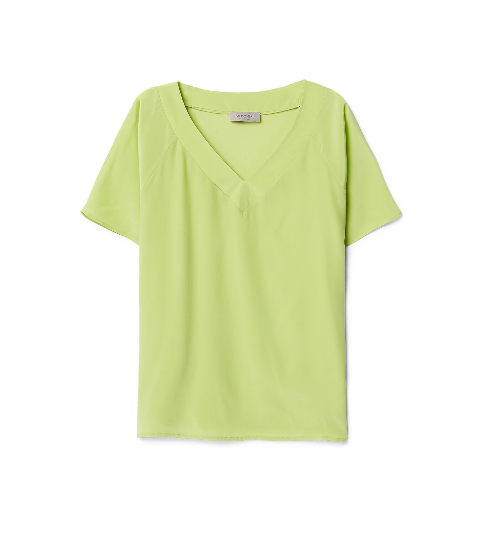 Silk and Modal V-neck T-Shirt