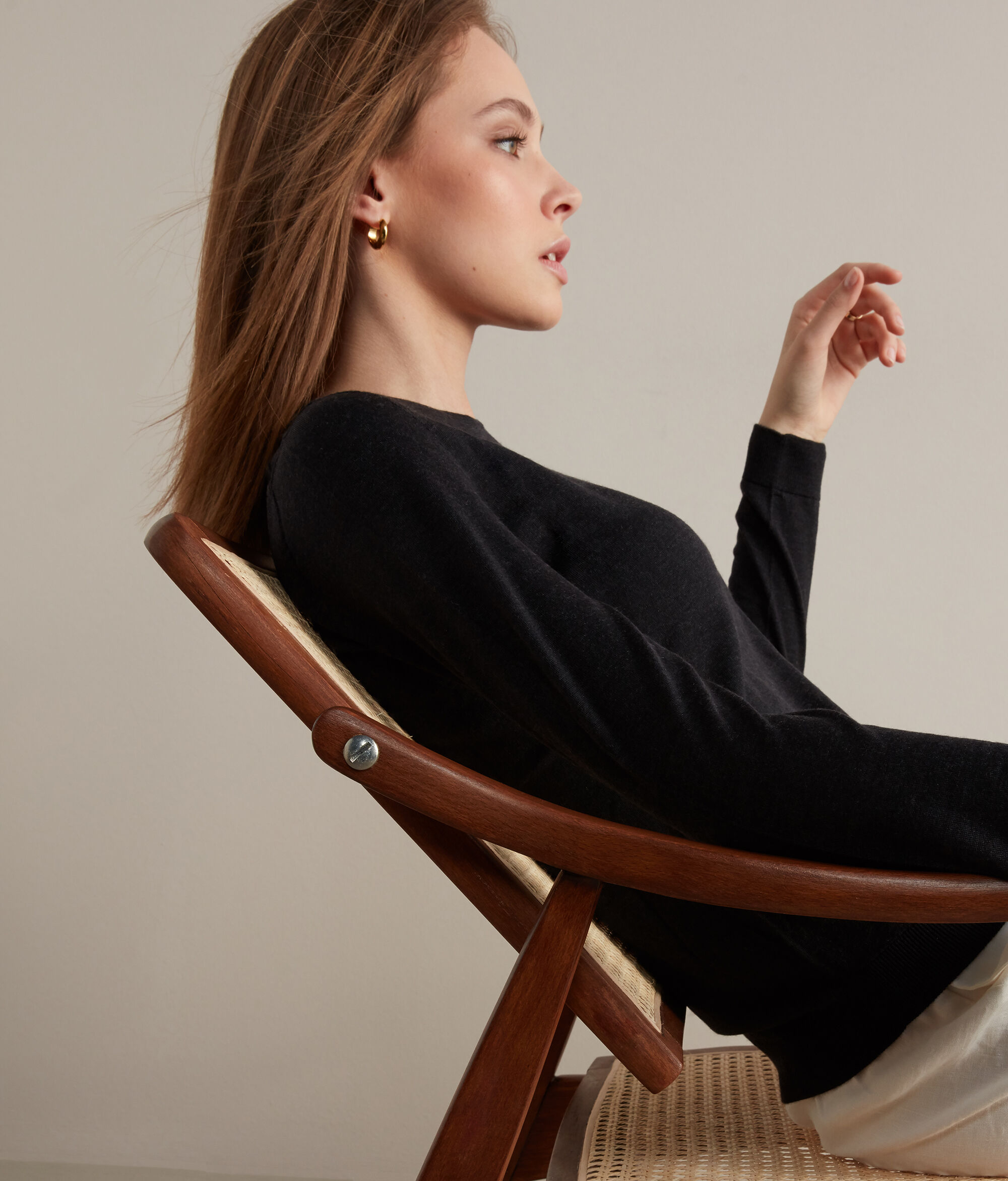 Round-Neck Ultrafine Cashmere Jumper