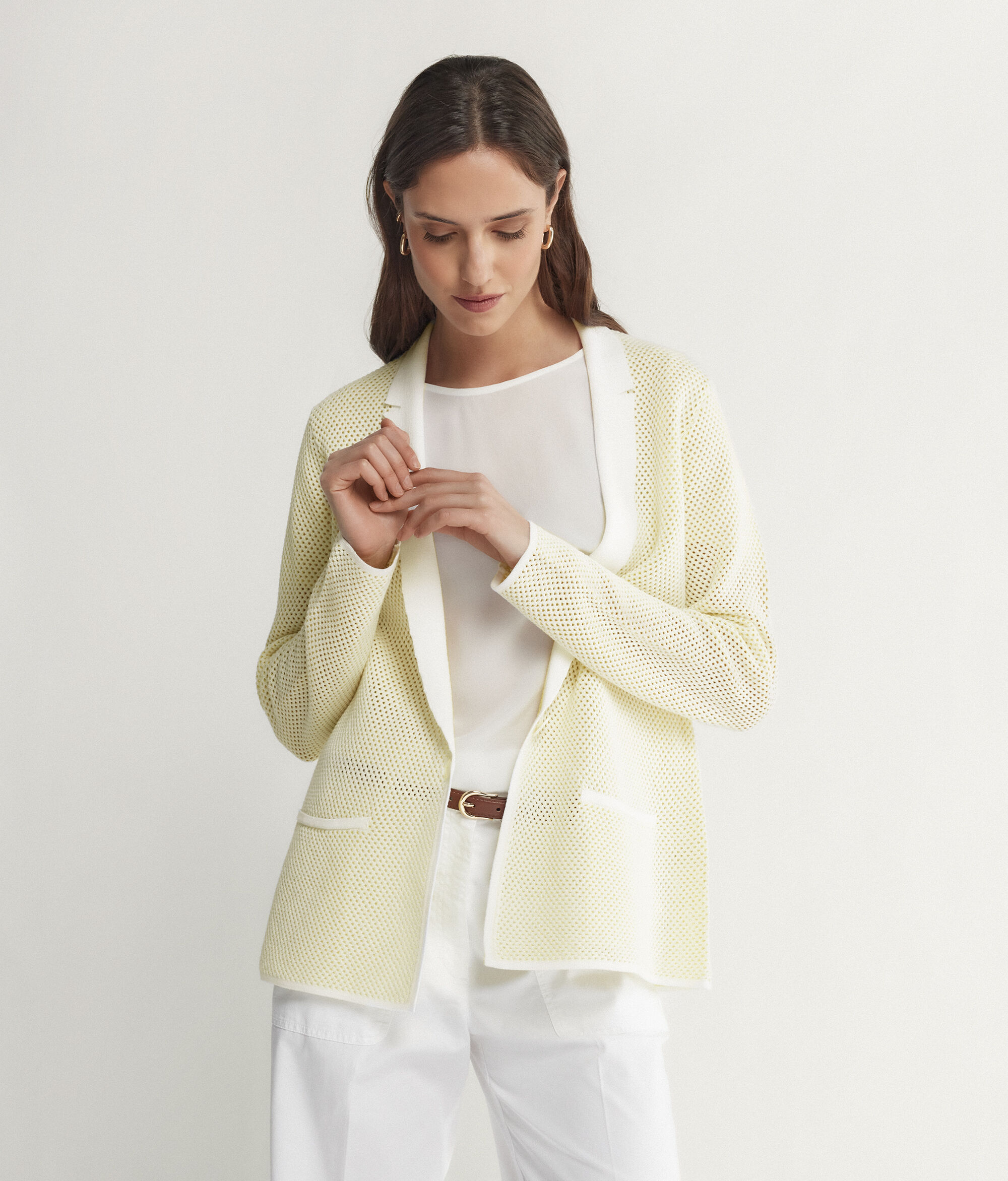 Giacca Puntinata Bicolore