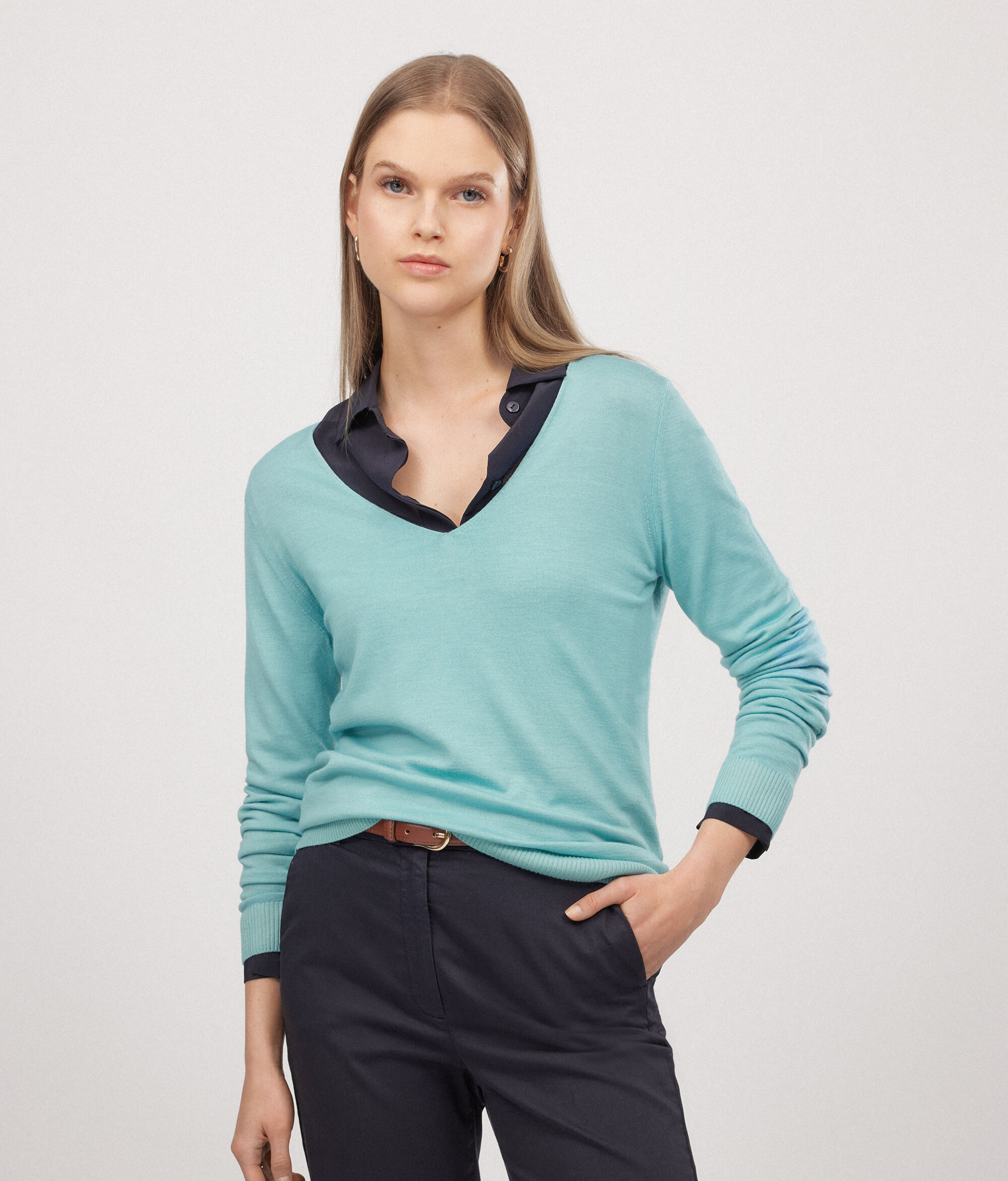 Maglia Scollo a V in Cashmere Ultrafine