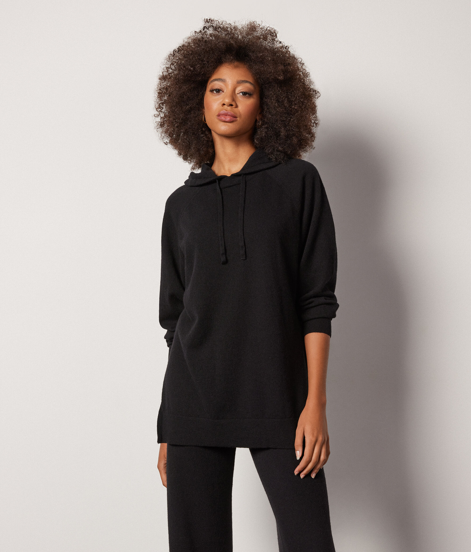Felpa con Cappuccio in Cashmere Ultrasoft