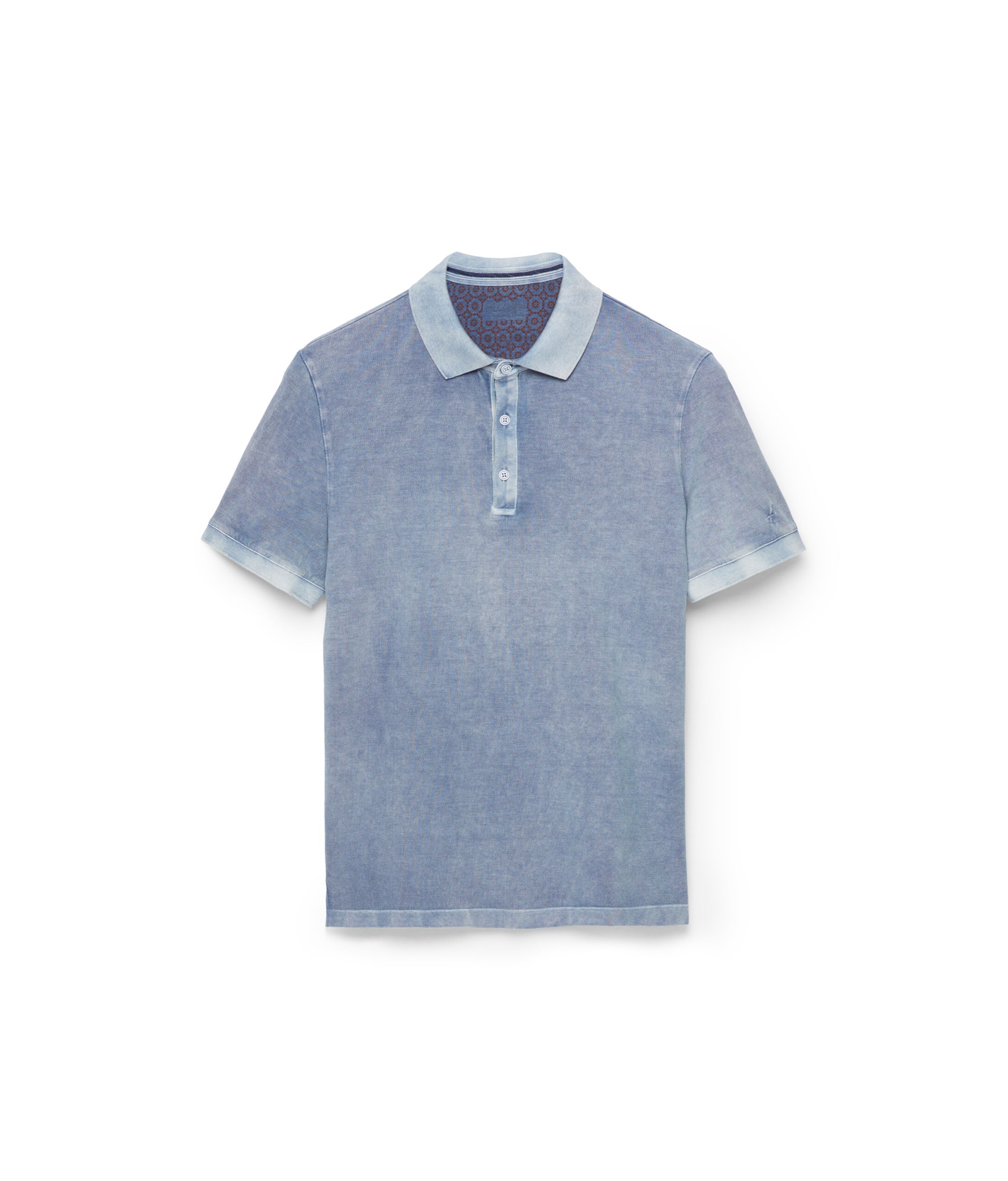 T-Shirt Polo Piquet Colore Denim